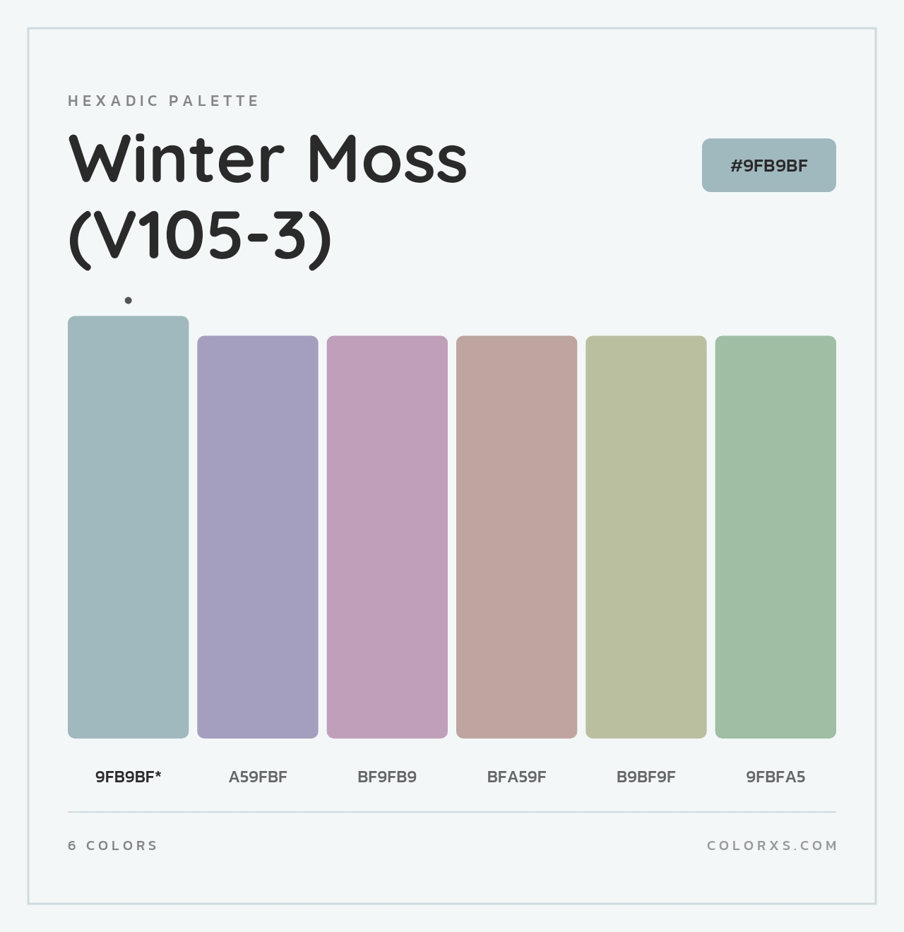 Winter Moss (V105-3) - Hexadic Color Palette