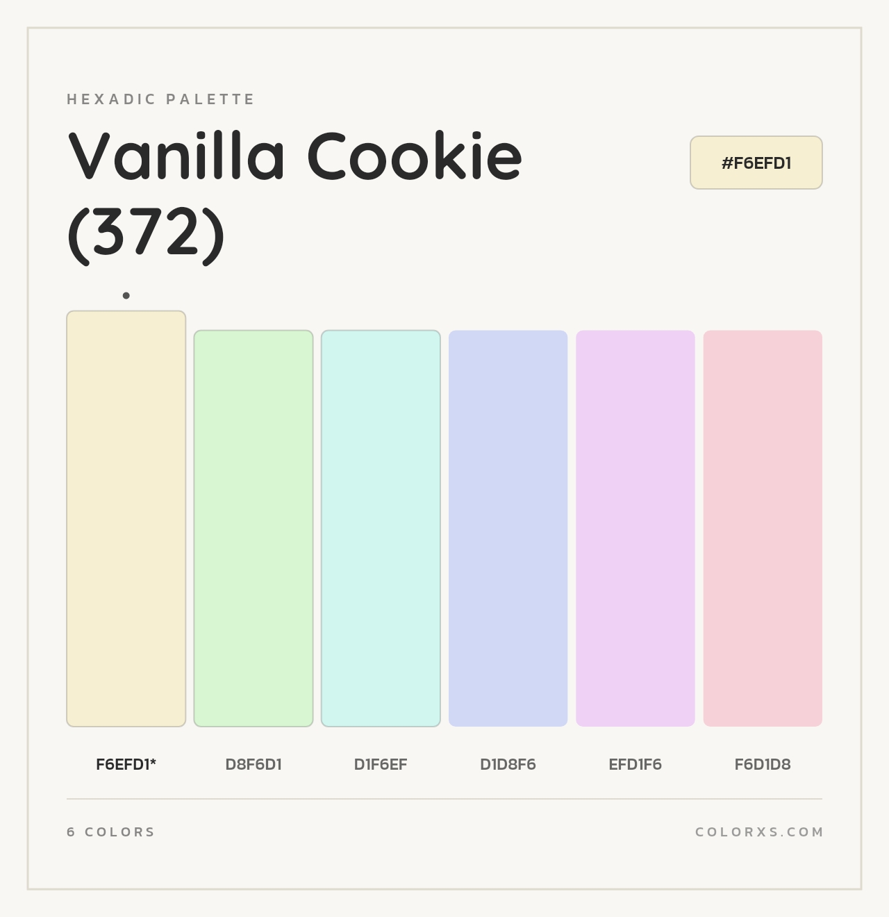 Vanilla Cookie (372) - Hexadic Color Palette