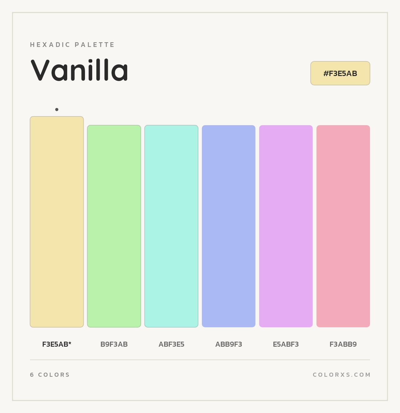 Vanilla - Hexadic Color Palette