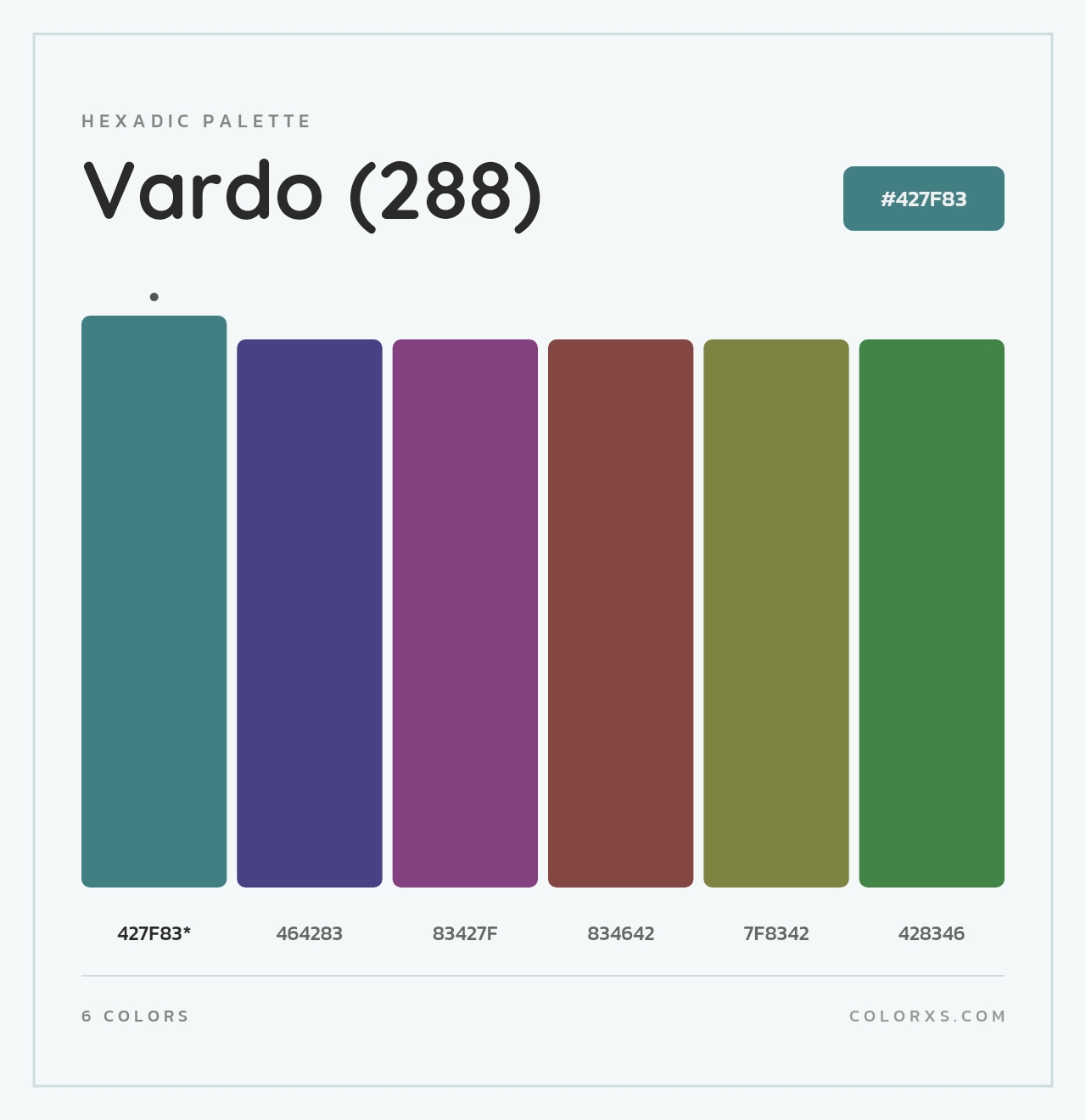 Vardo (288) - Hexadic Color Palette
