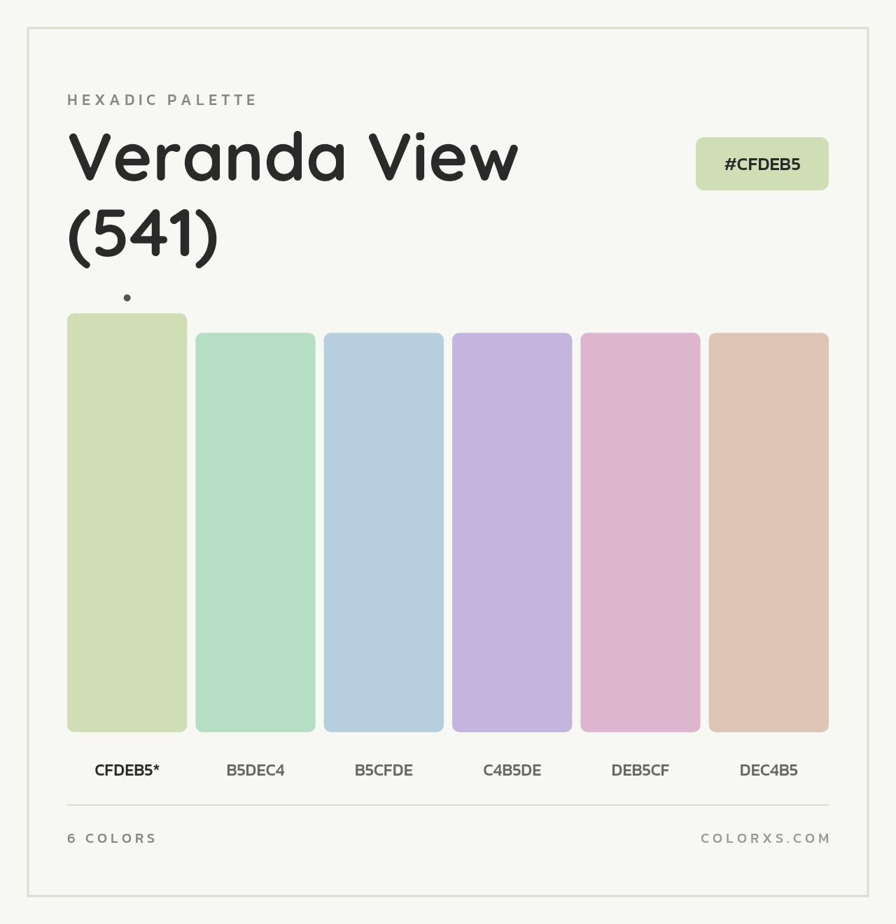 Veranda View (541) - Hexadic Color Palette