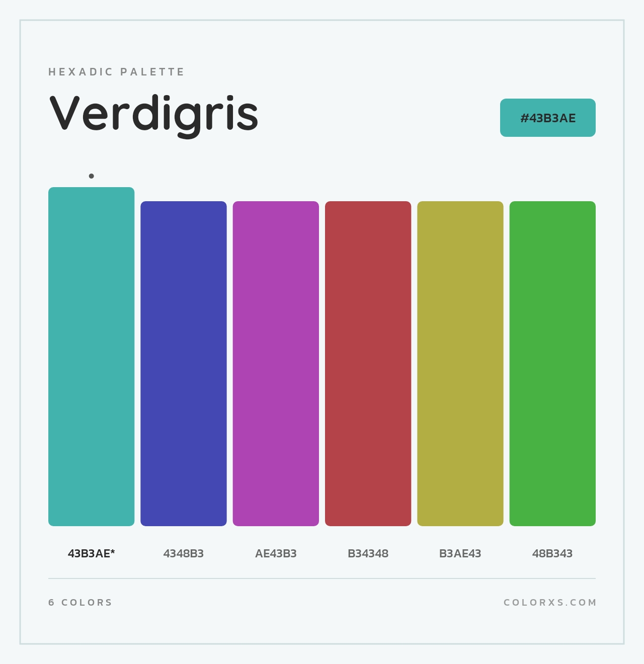 Verdigris - Hexadic Color Palette