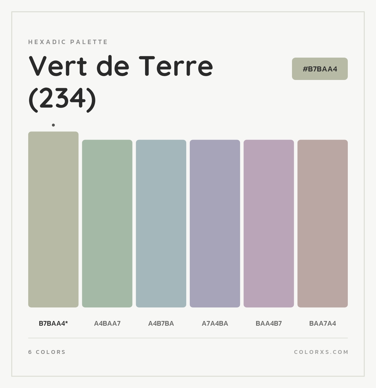 Vert de Terre (234) - Hexadic Color Palette