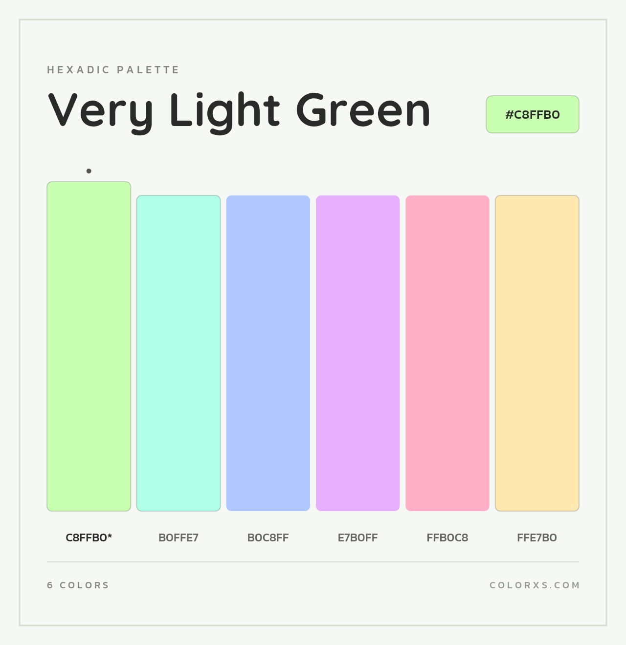 Very Light Green - Hexadic Color Palette