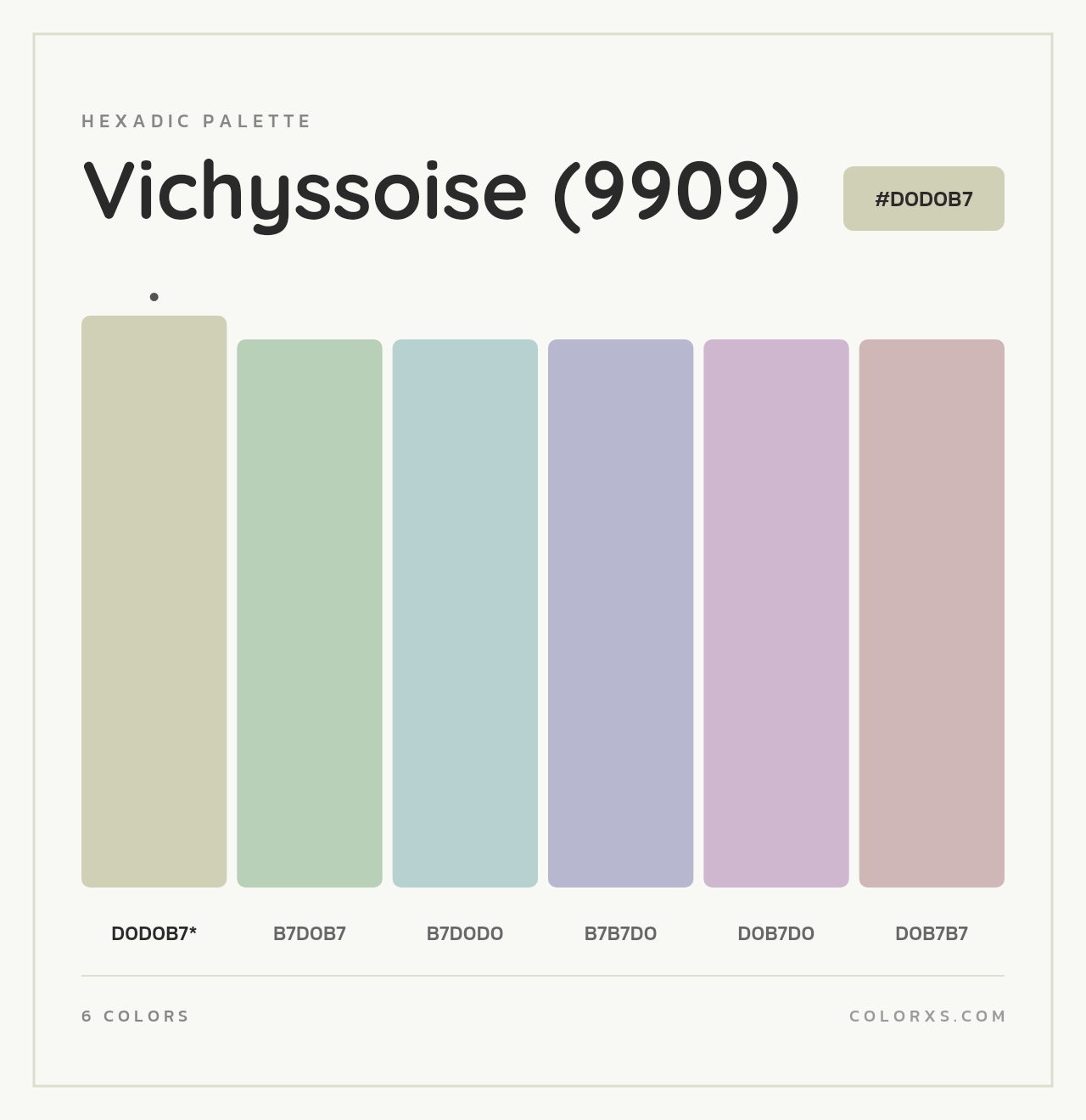 Vichyssoise (9909) - Hexadic Color Palette