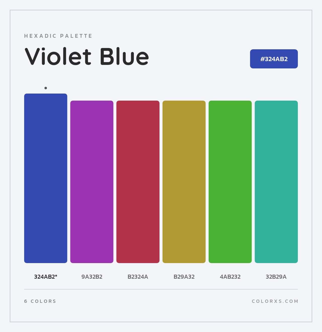 Violet Blue - Hexadic Color Palette
