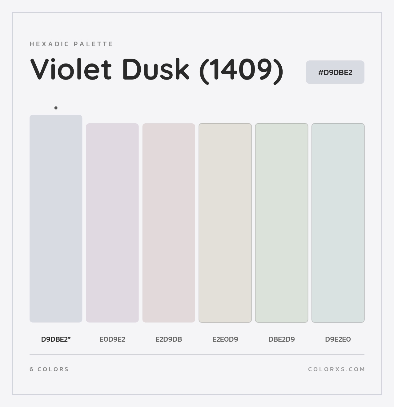 Violet Dusk (1409) - Hexadic Color Palette