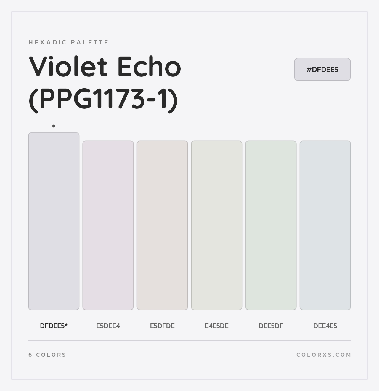 Violet Echo (PPG1173-1) - Hexadic Color Palette