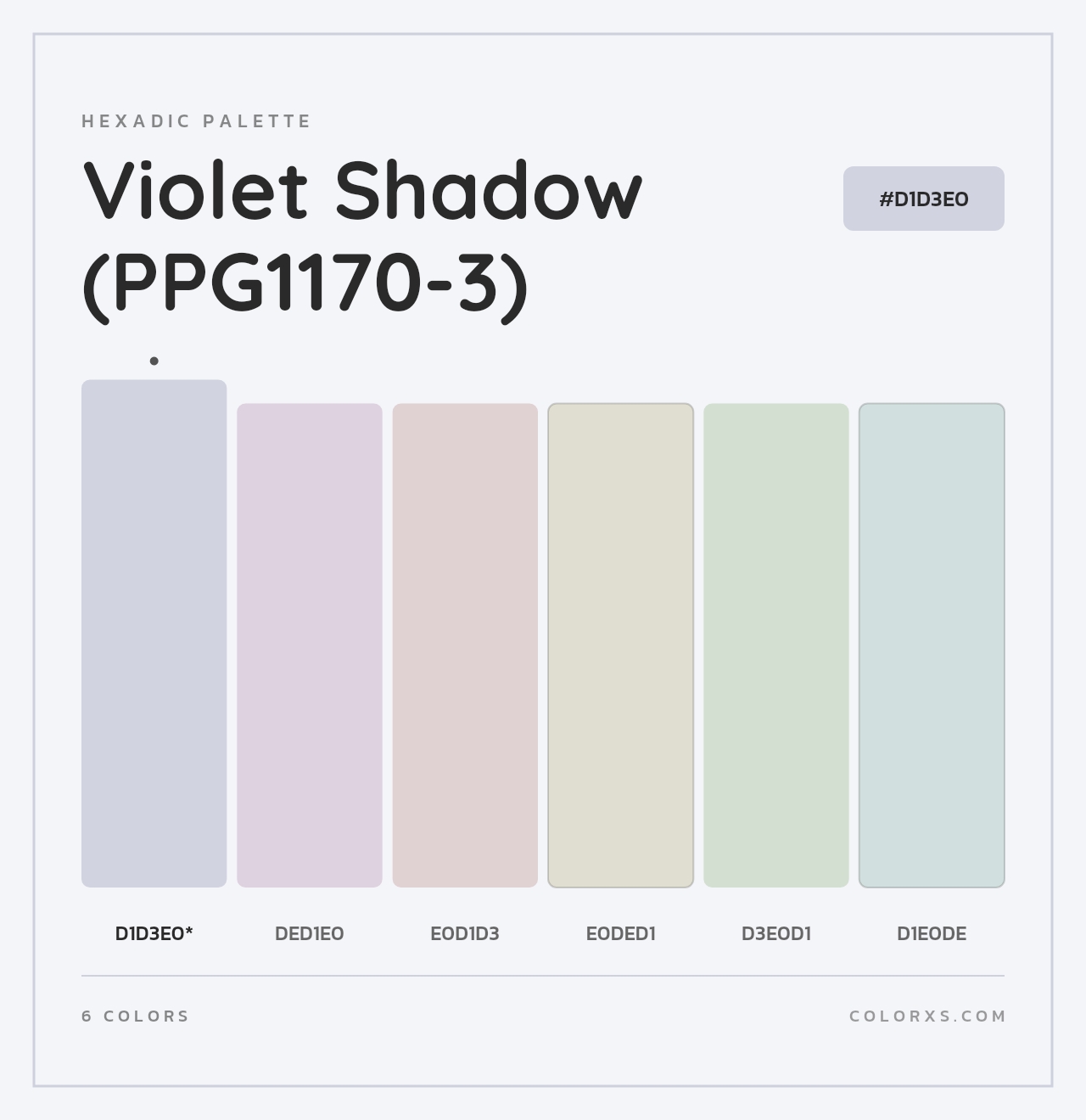 Violet Shadow (PPG1170-3) - Hexadic Color Palette