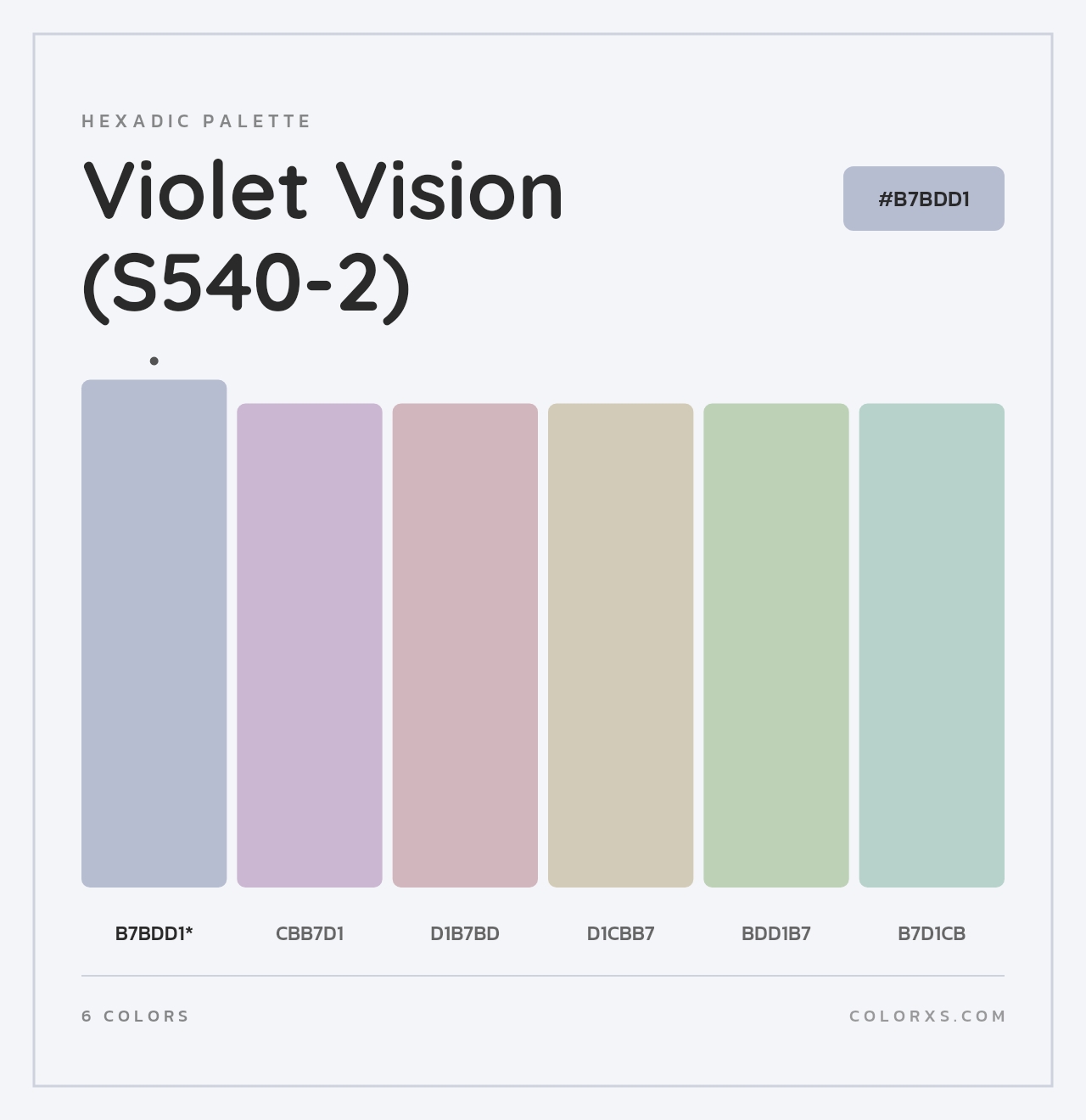 Violet Vision (S540-2) - Hexadic Color Palette