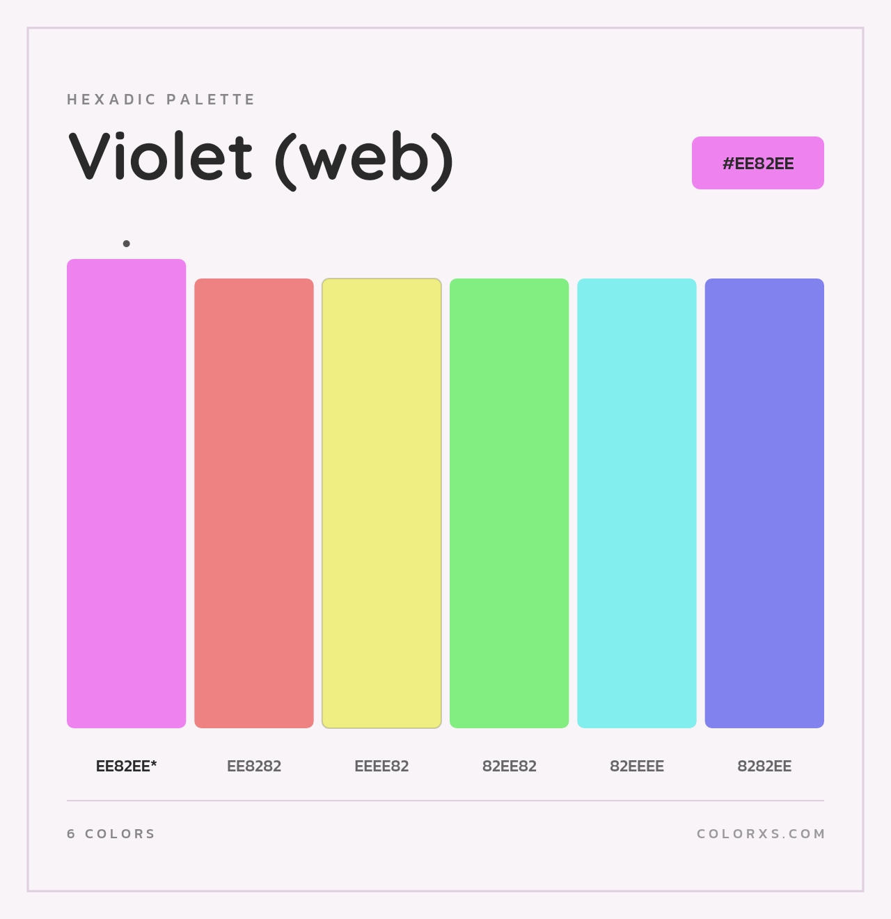 Violet (web) - Hexadic Color Palette