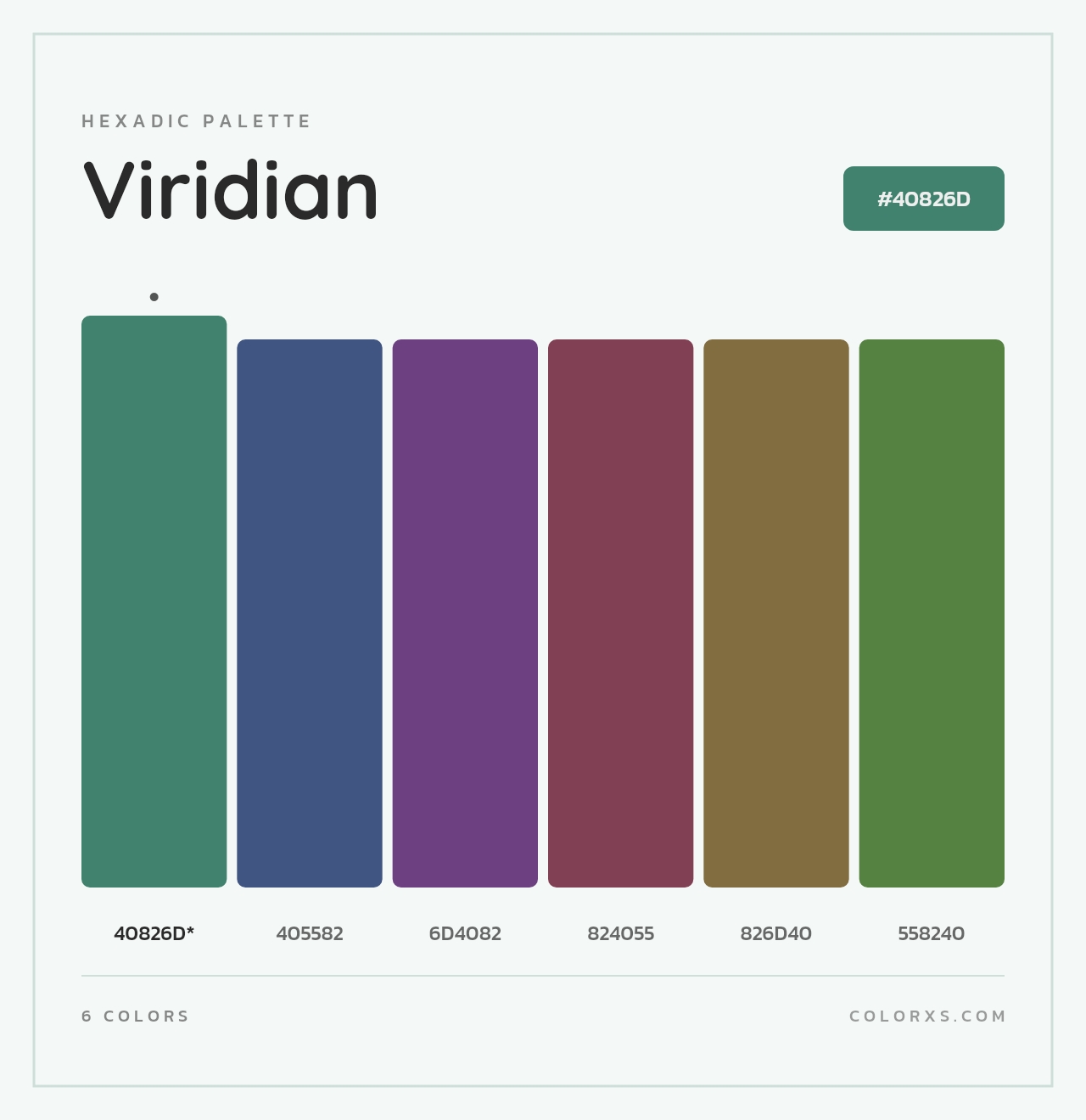 Viridian - Hexadic Color Palette