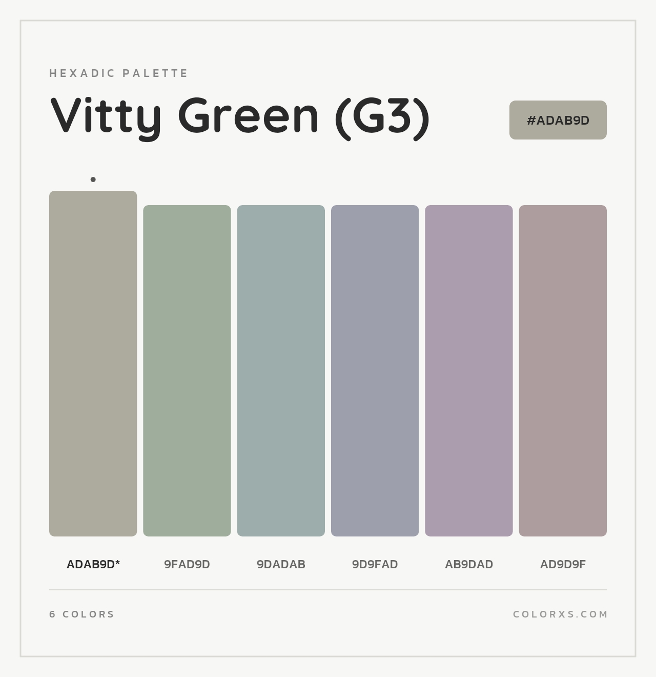 Vitty Green (G3) - Hexadic Color Palette