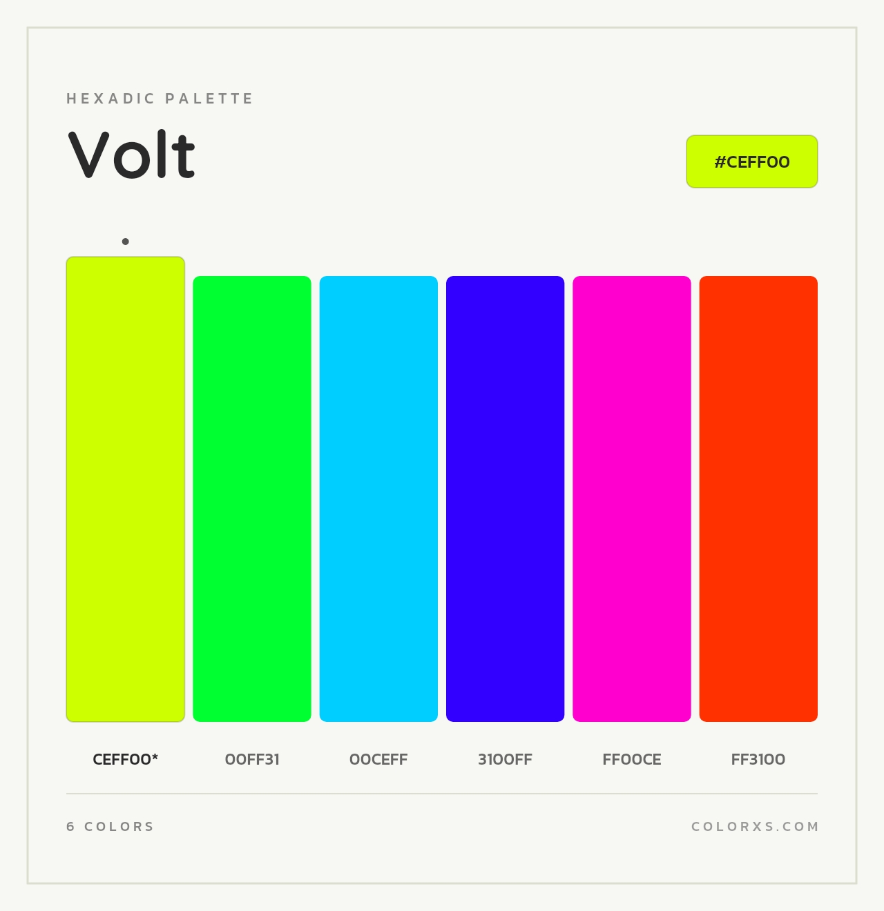 Volt - Hexadic Color Palette