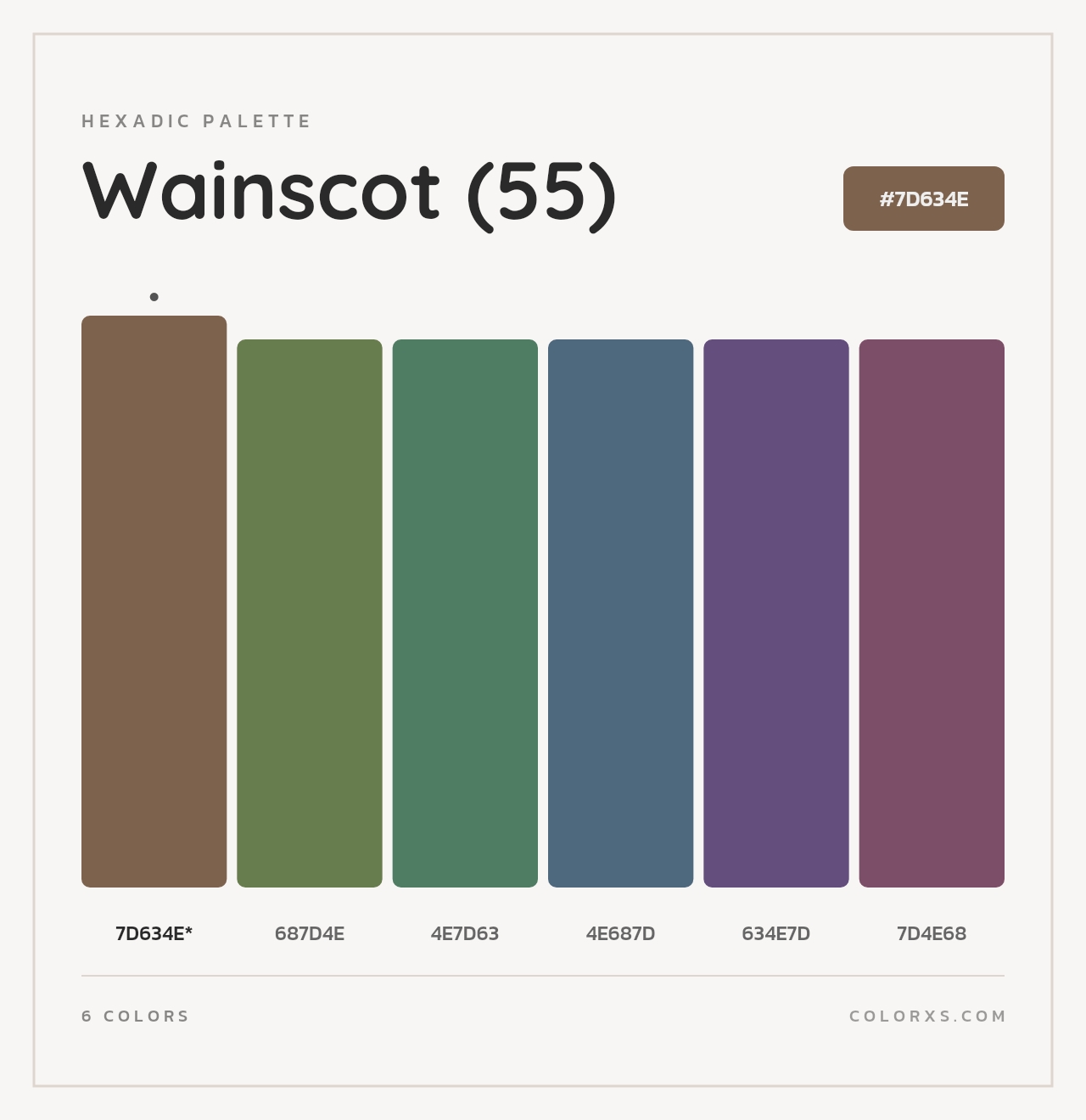Wainscot (55) - Hexadic Color Palette