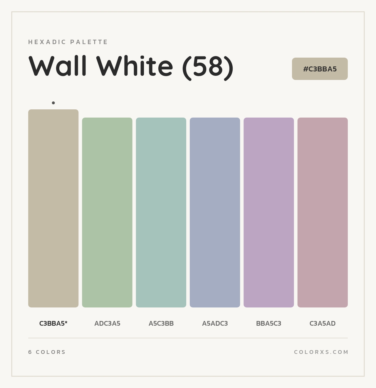 Wall White (58) - Hexadic Color Palette