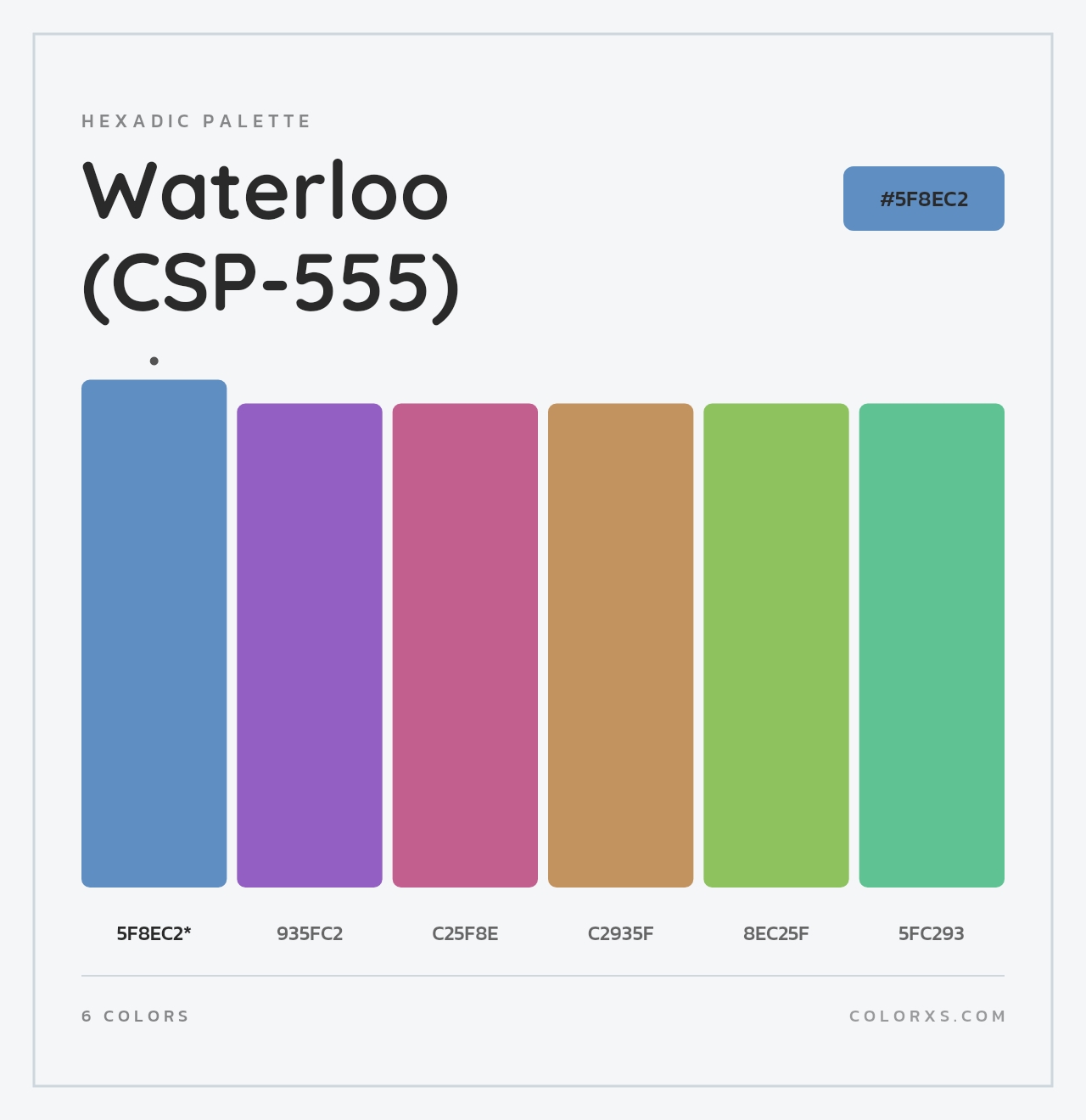 Waterloo (CSP-555) - Hexadic Color Palette