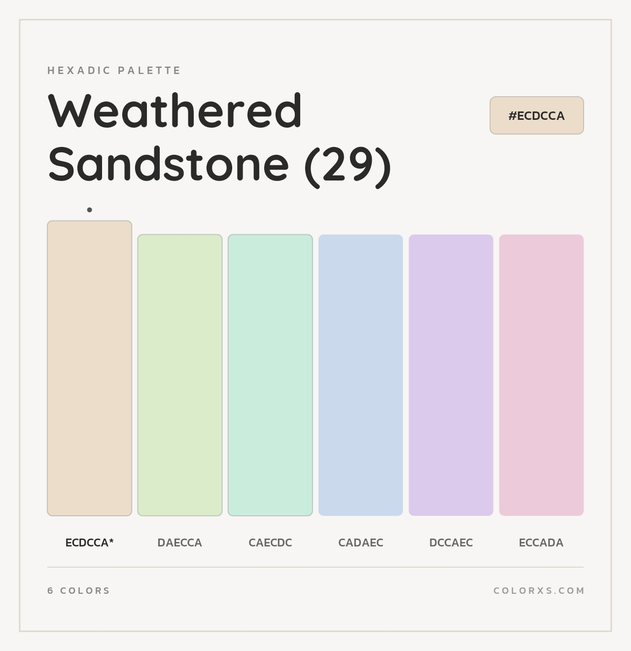 Weathered Sandstone (29) - Hexadic Color Palette