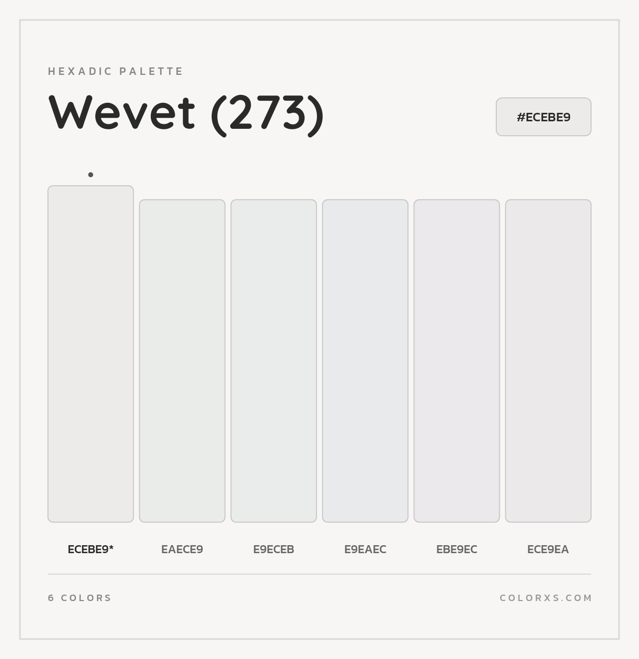 Wevet (273) - Hexadic Color Palette