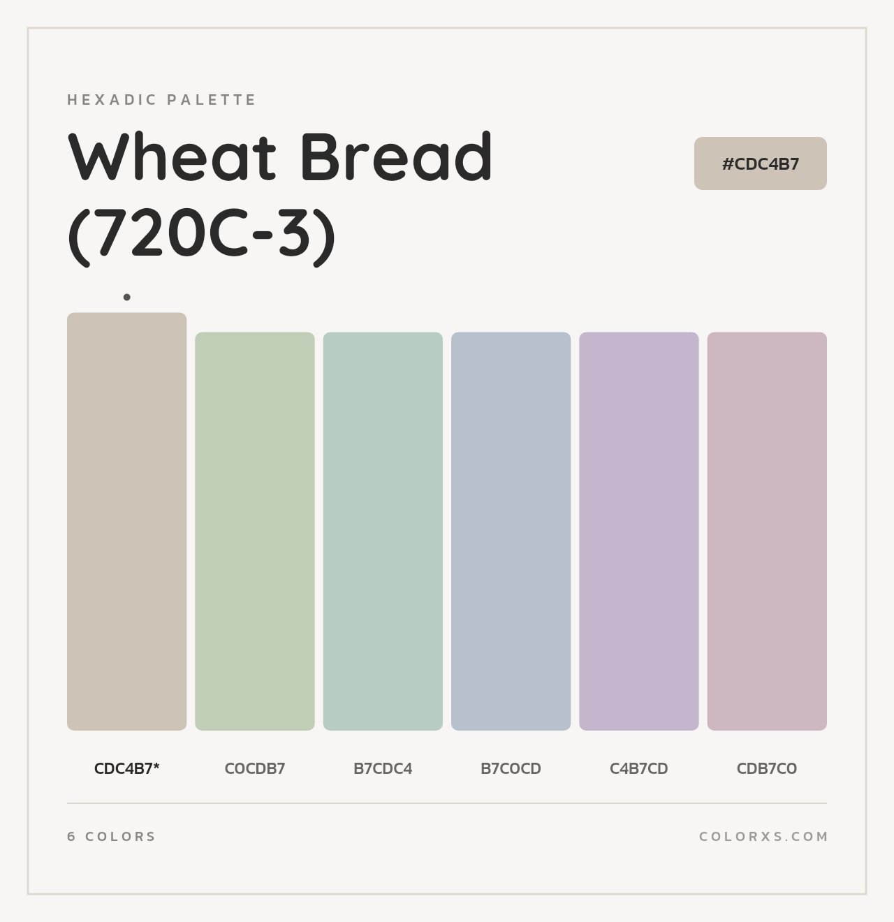 Wheat Bread (720C-3) - Hexadic Color Palette