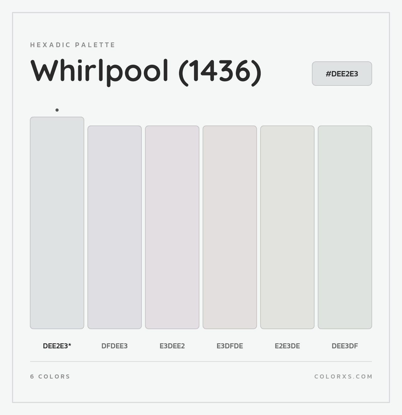 Whirlpool (1436) - Hexadic Color Palette