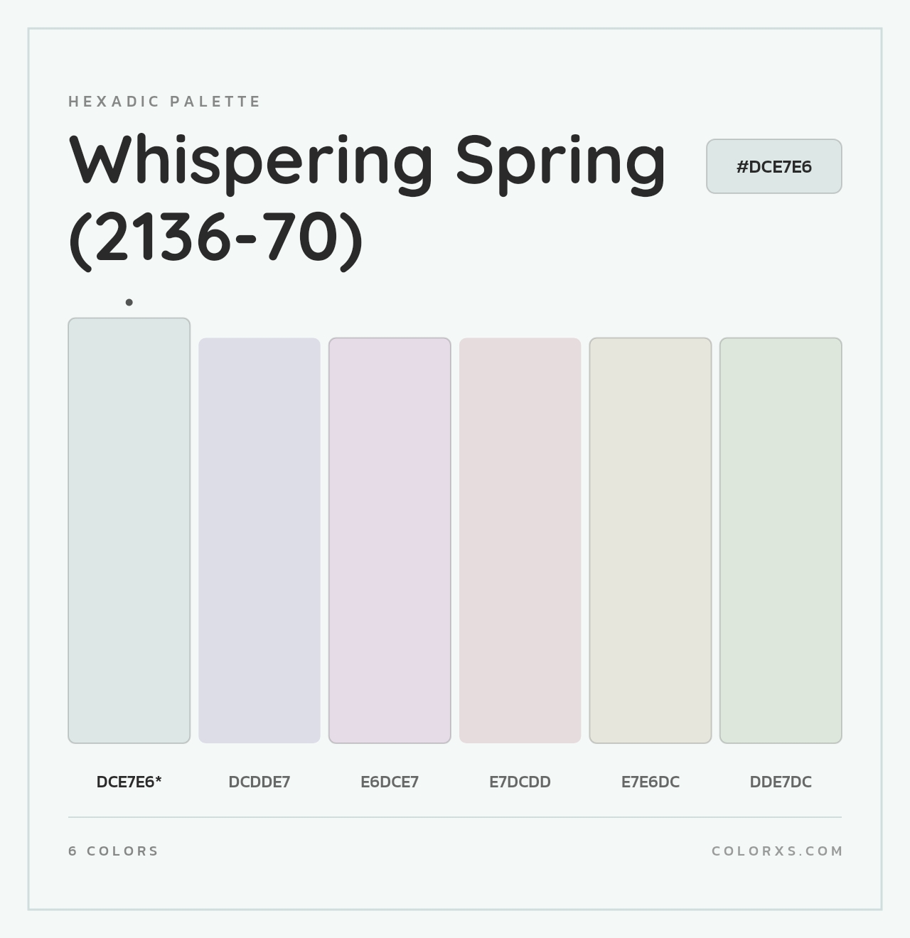 Whispering Spring (2136-70) - Hexadic Color Palette