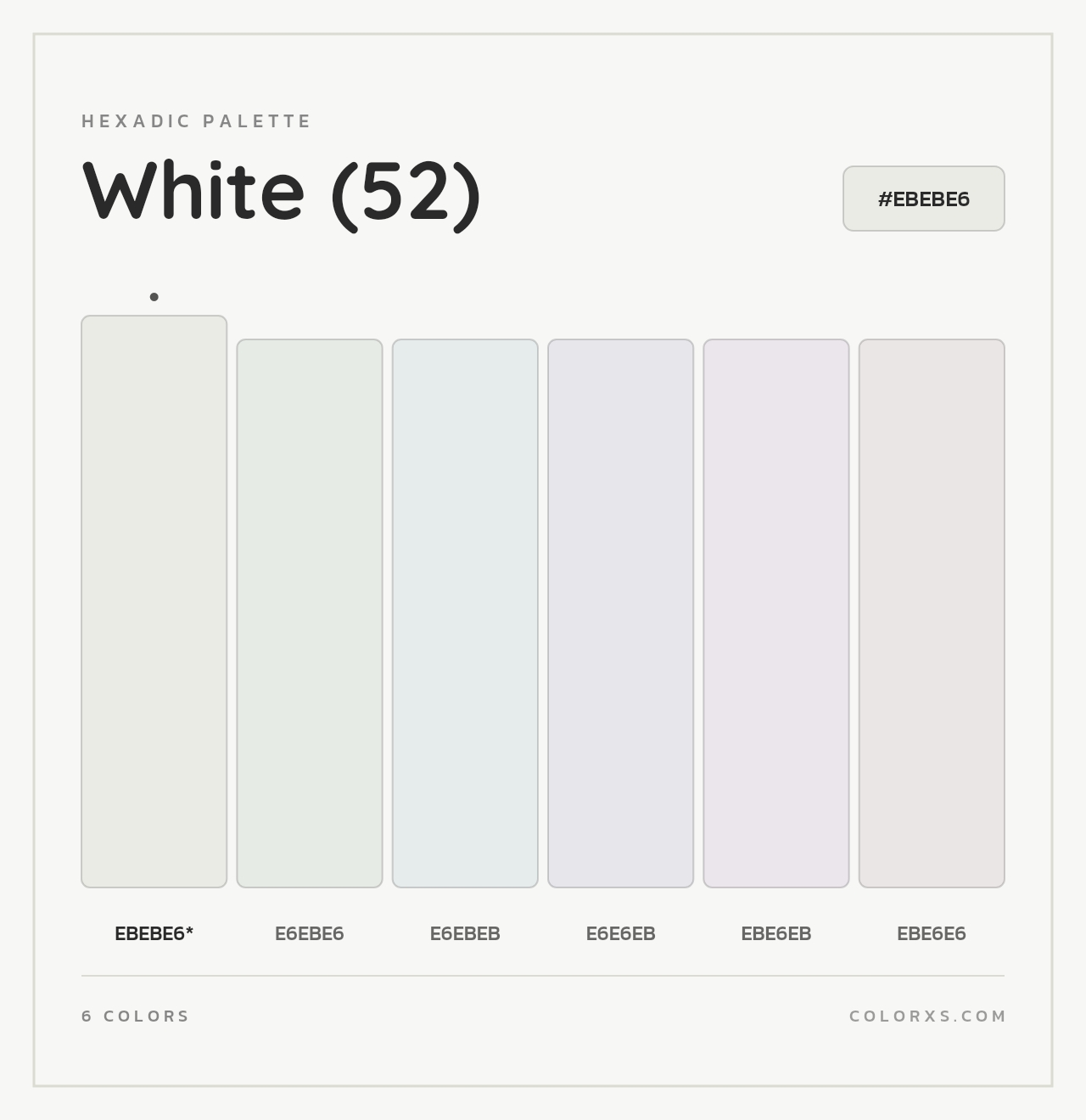 White (52) - Hexadic Color Palette