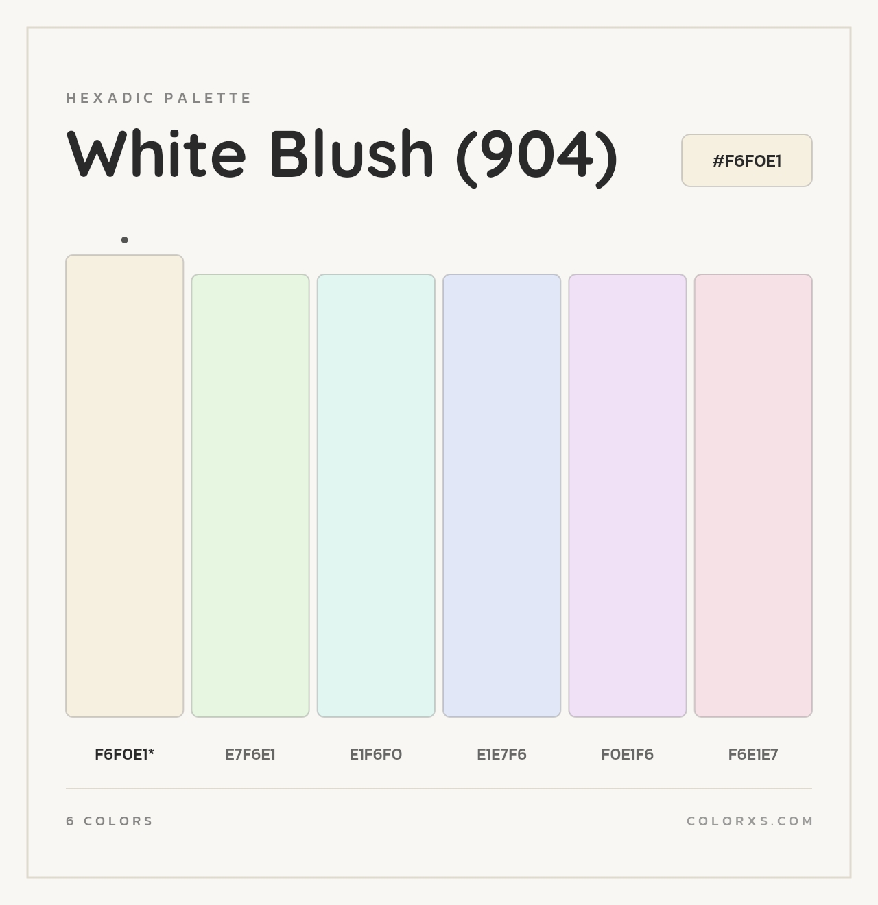 White Blush (904) - Hexadic Color Palette