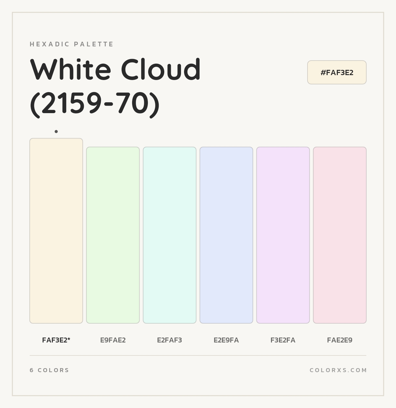 White Cloud (2159-70) - Hexadic Color Palette