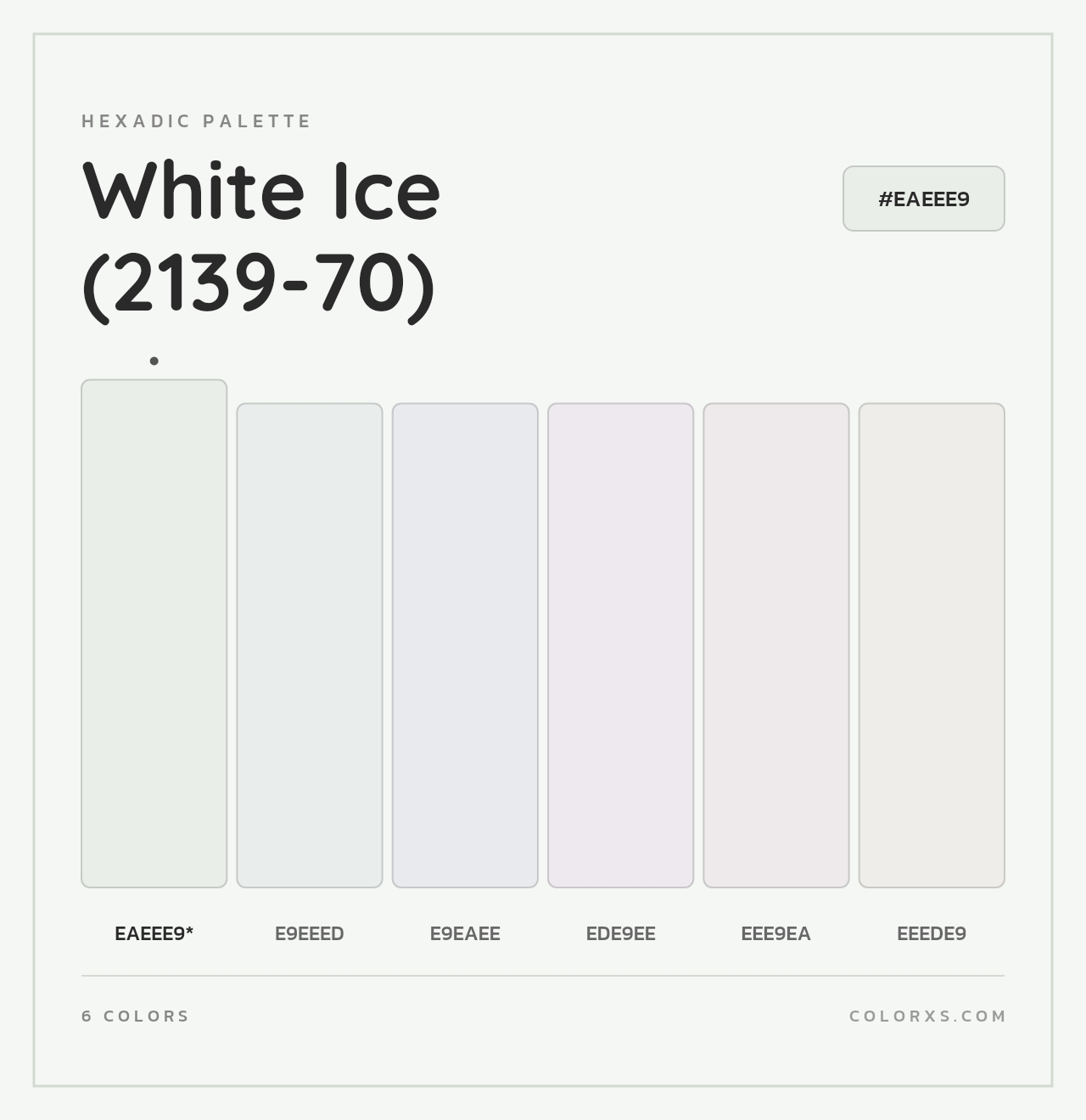 White Ice (2139-70) - Hexadic Color Palette
