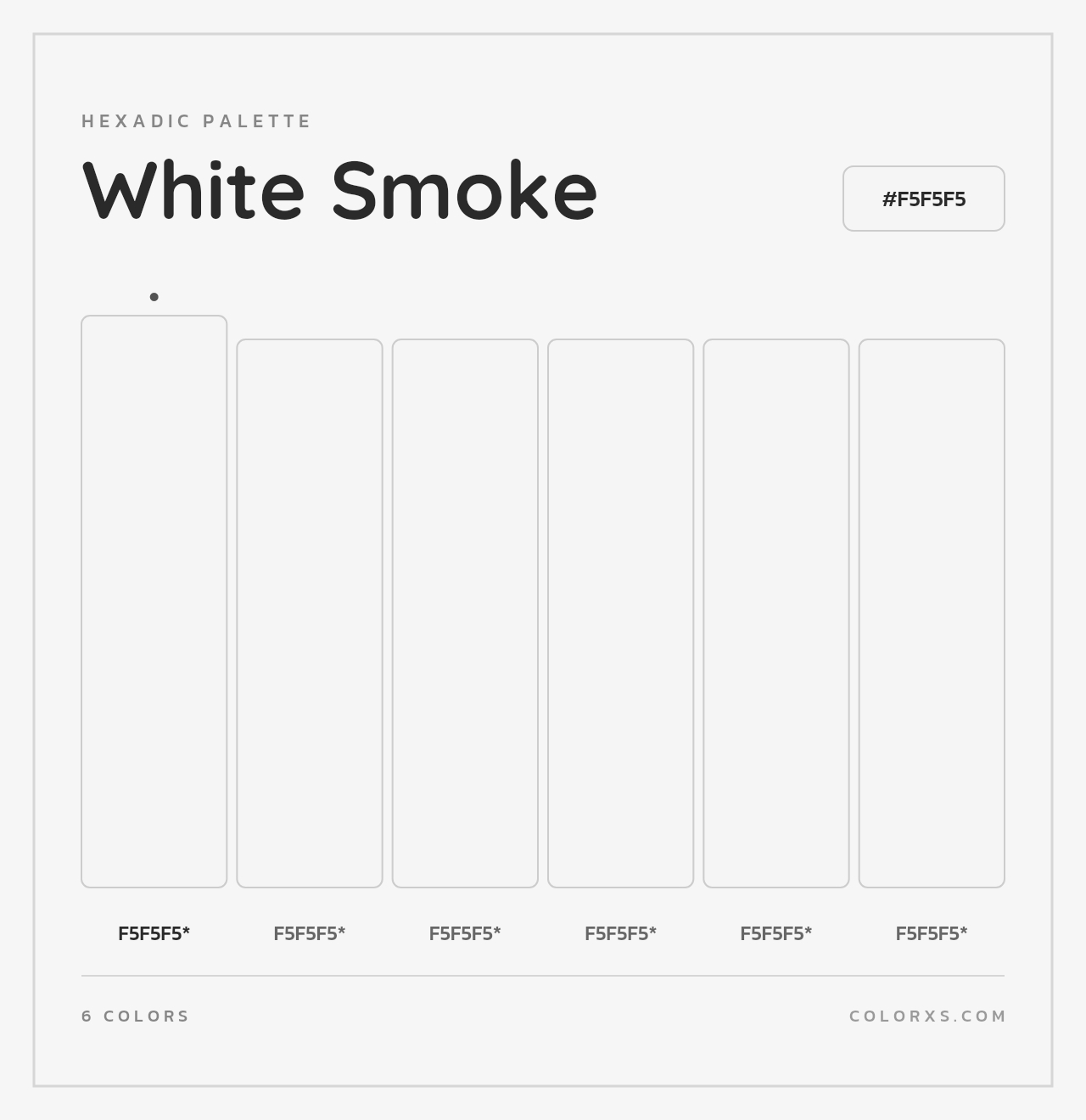 White Smoke - Hexadic Color Palette