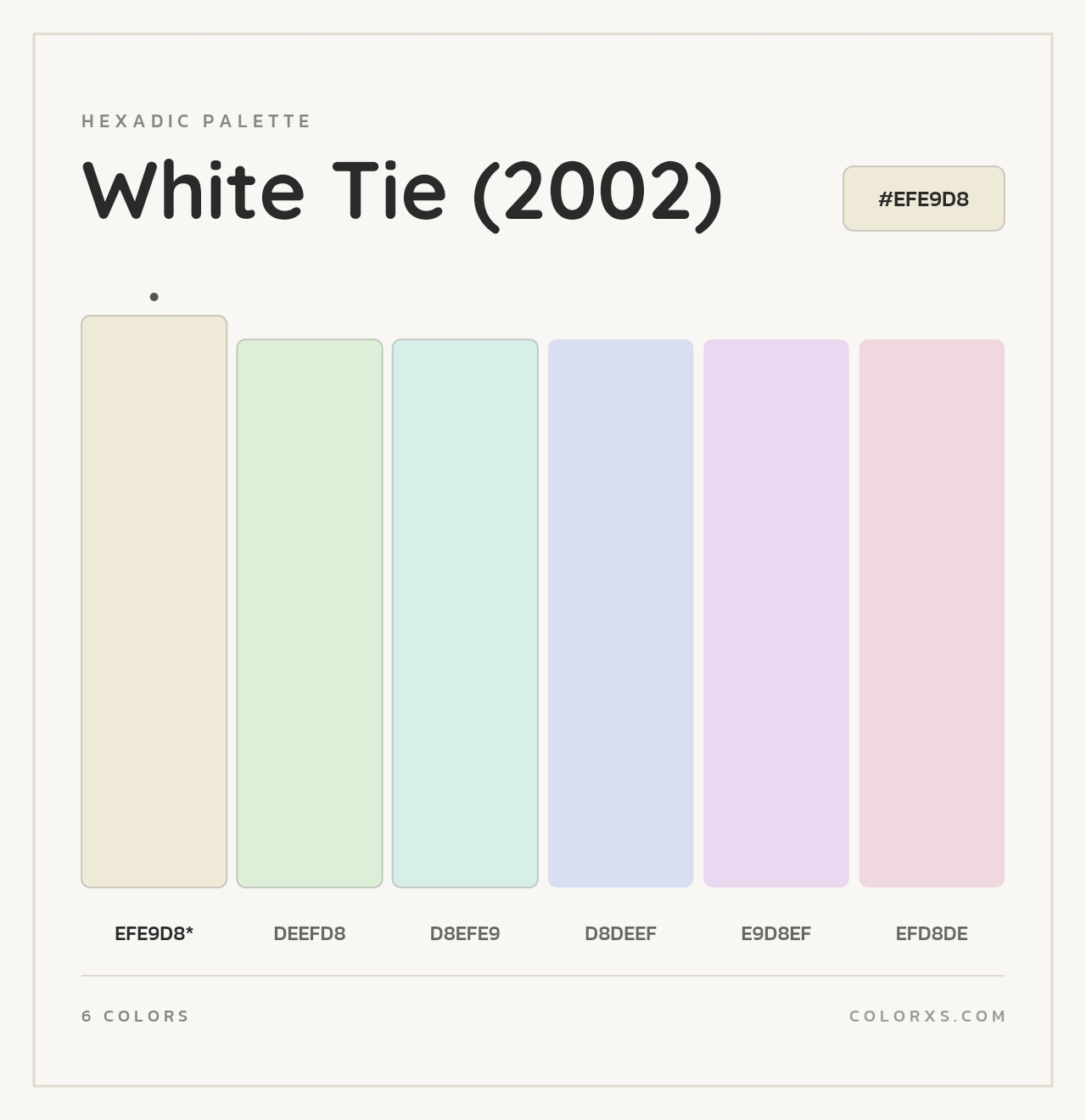 White Tie (2002) - Hexadic Color Palette