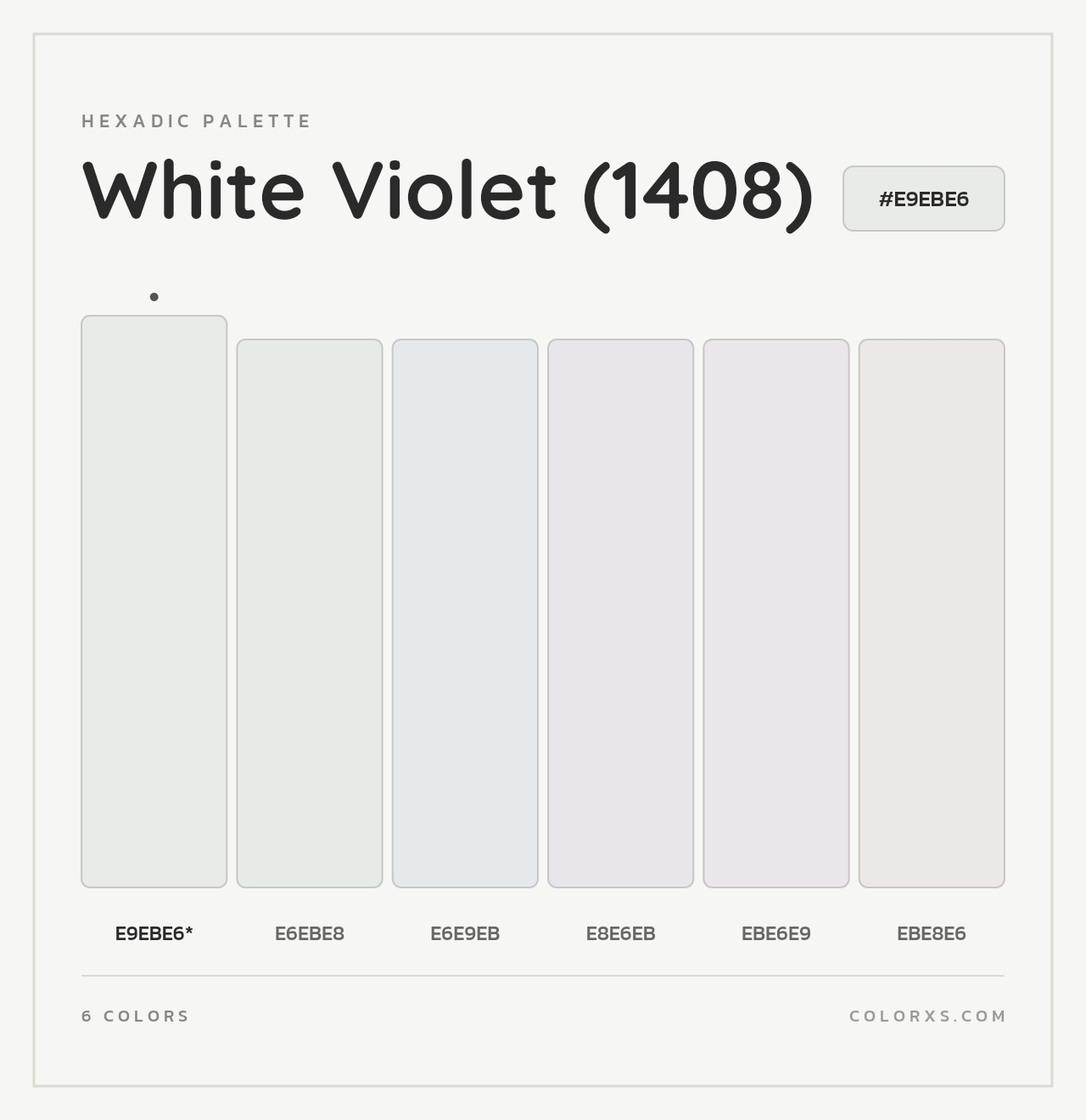 White Violet (1408) - Hexadic Color Palette