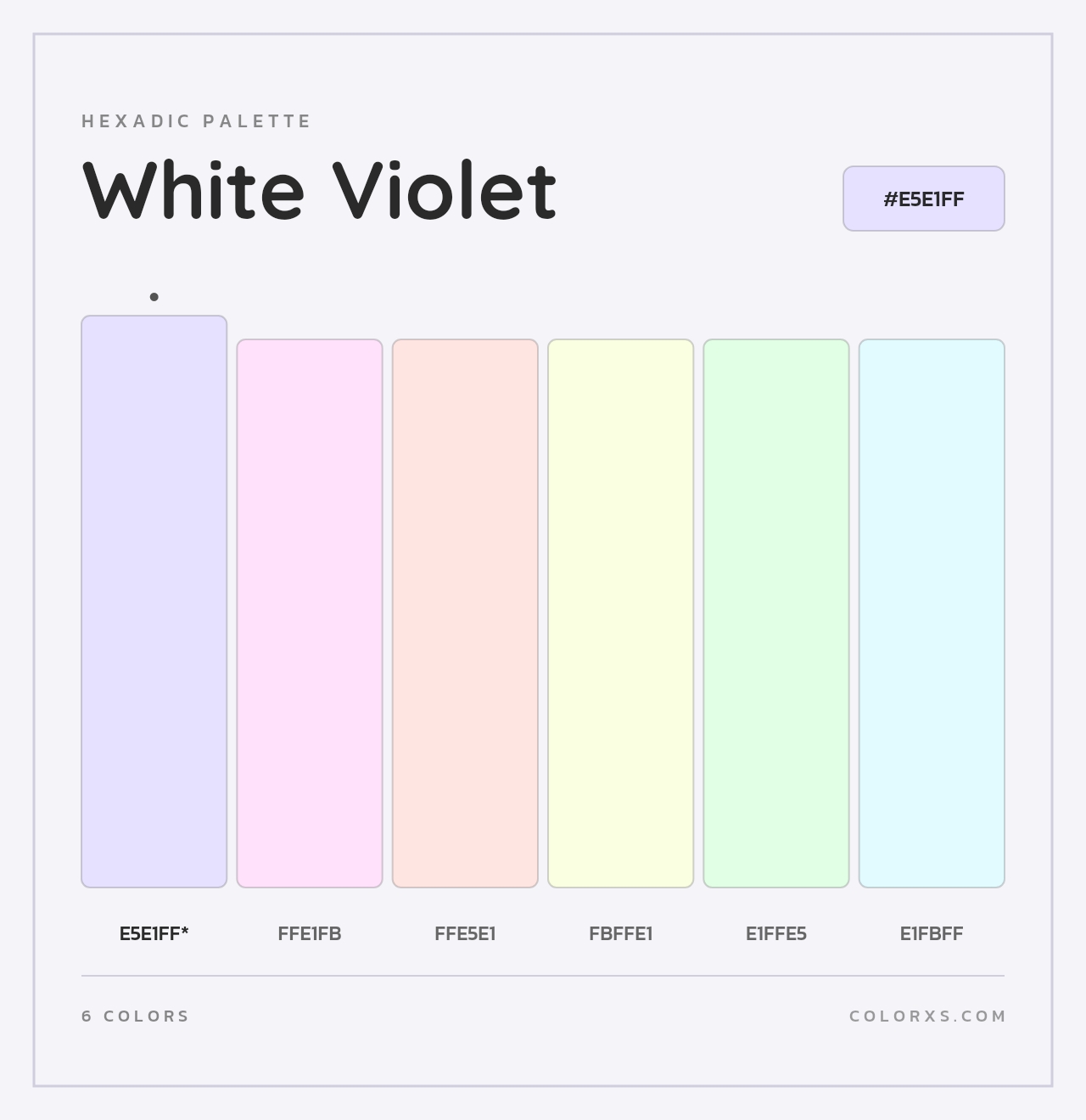 White Violet - Hexadic Color Palette
