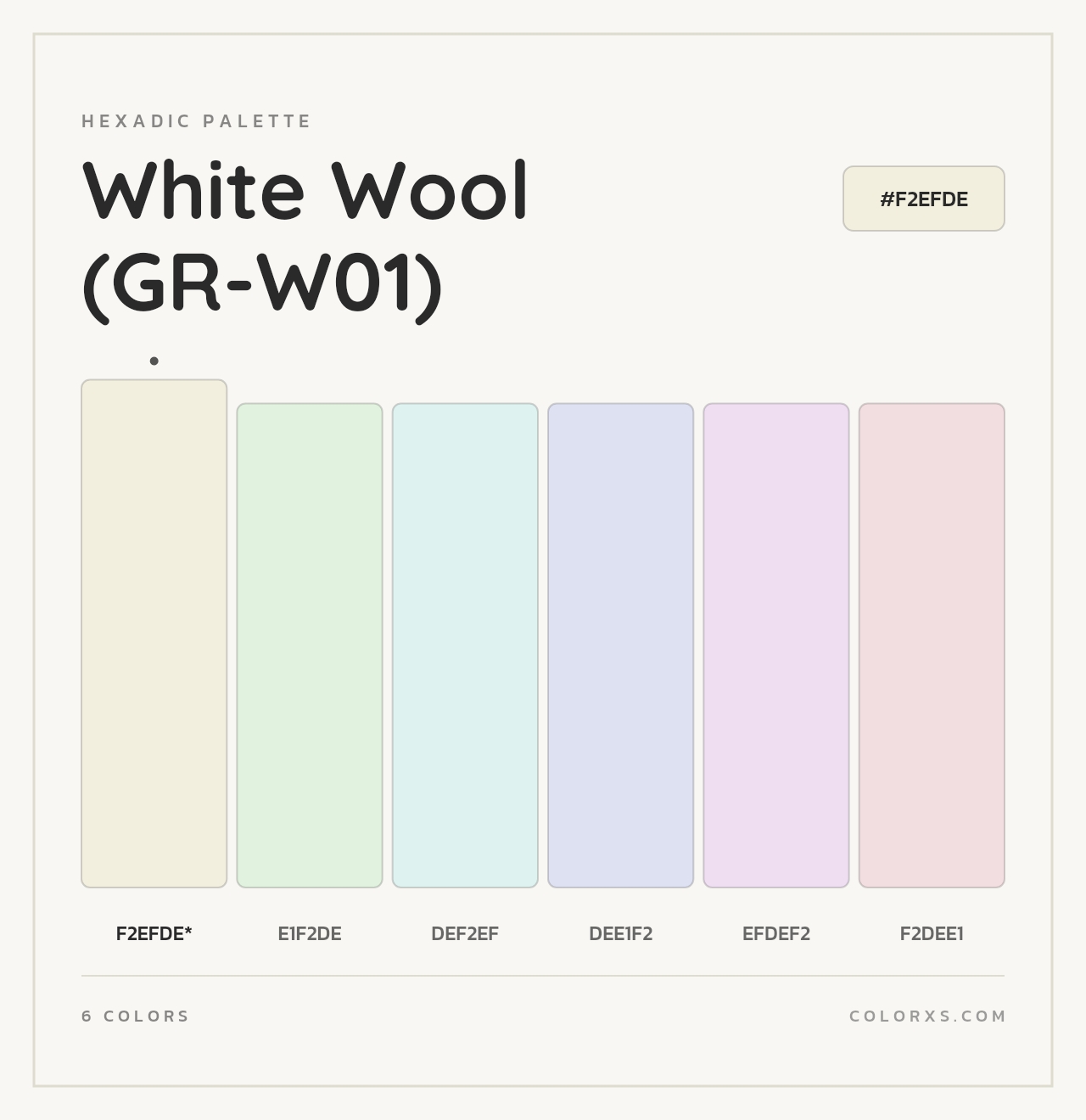 White Wool (GR-W01) - Hexadic Color Palette