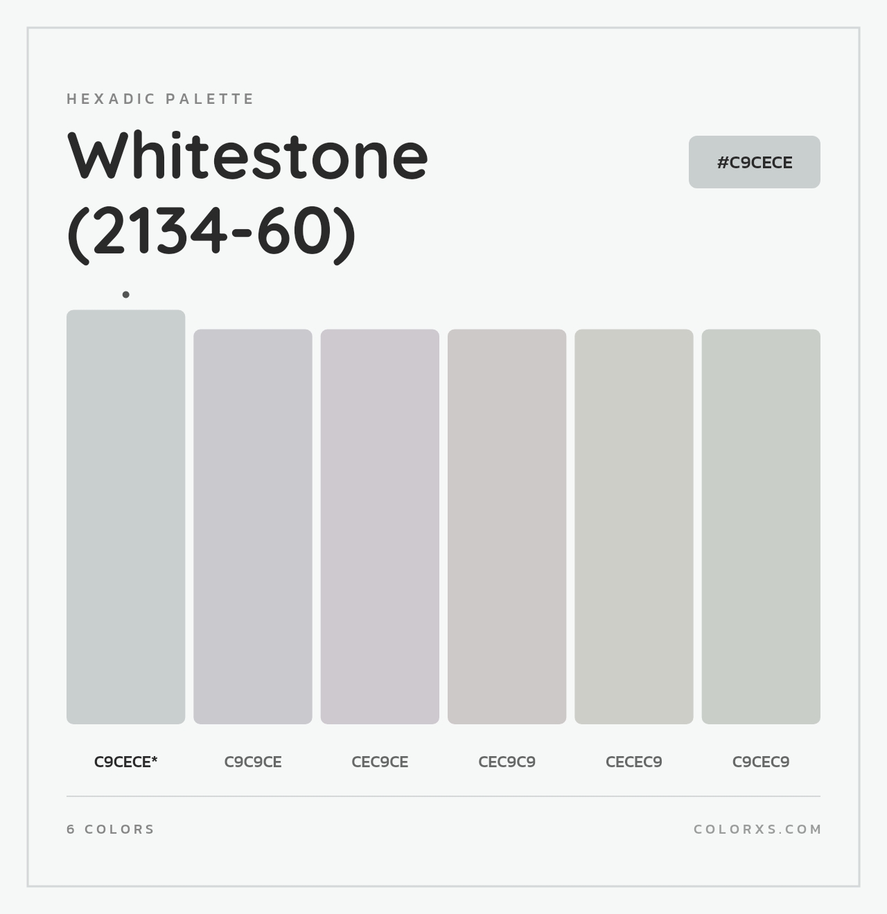 Whitestone (2134-60) - Hexadic Color Palette