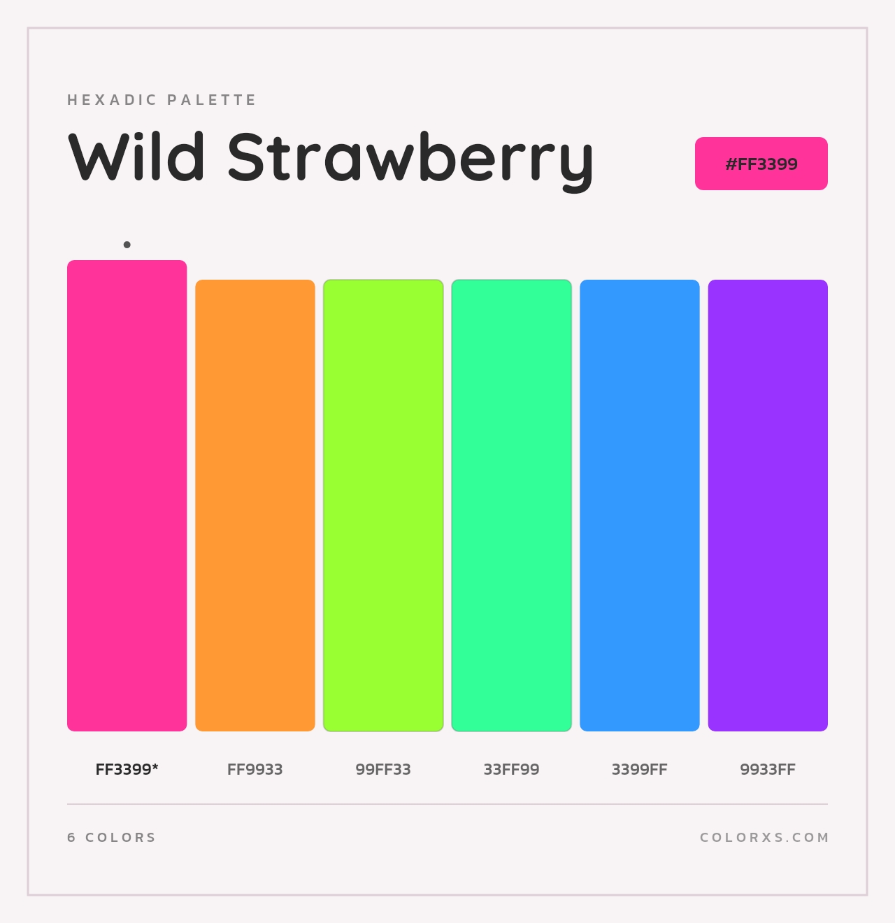 Wild Strawberry - Hexadic Color Palette