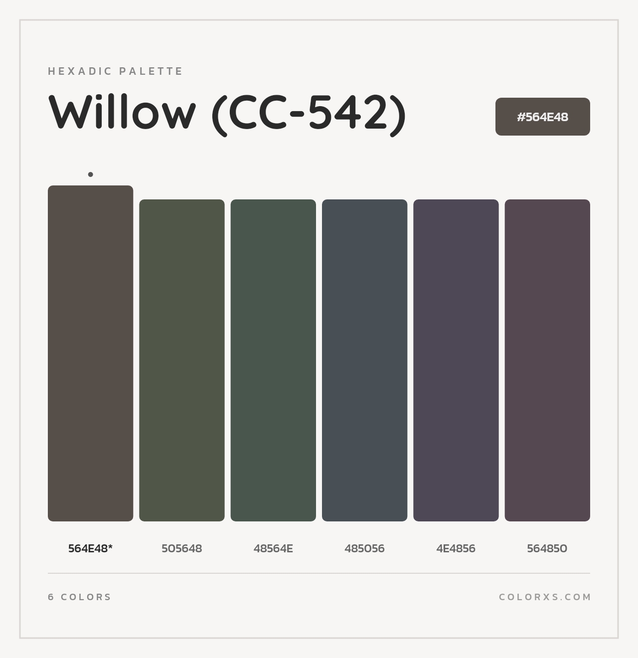 Willow (CC-542) - Hexadic Color Palette