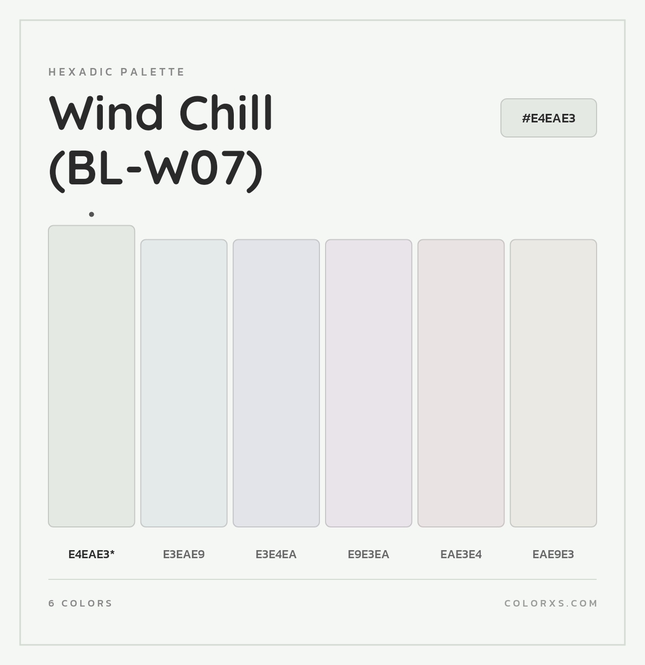 Wind Chill (BL-W07) - Hexadic Color Palette