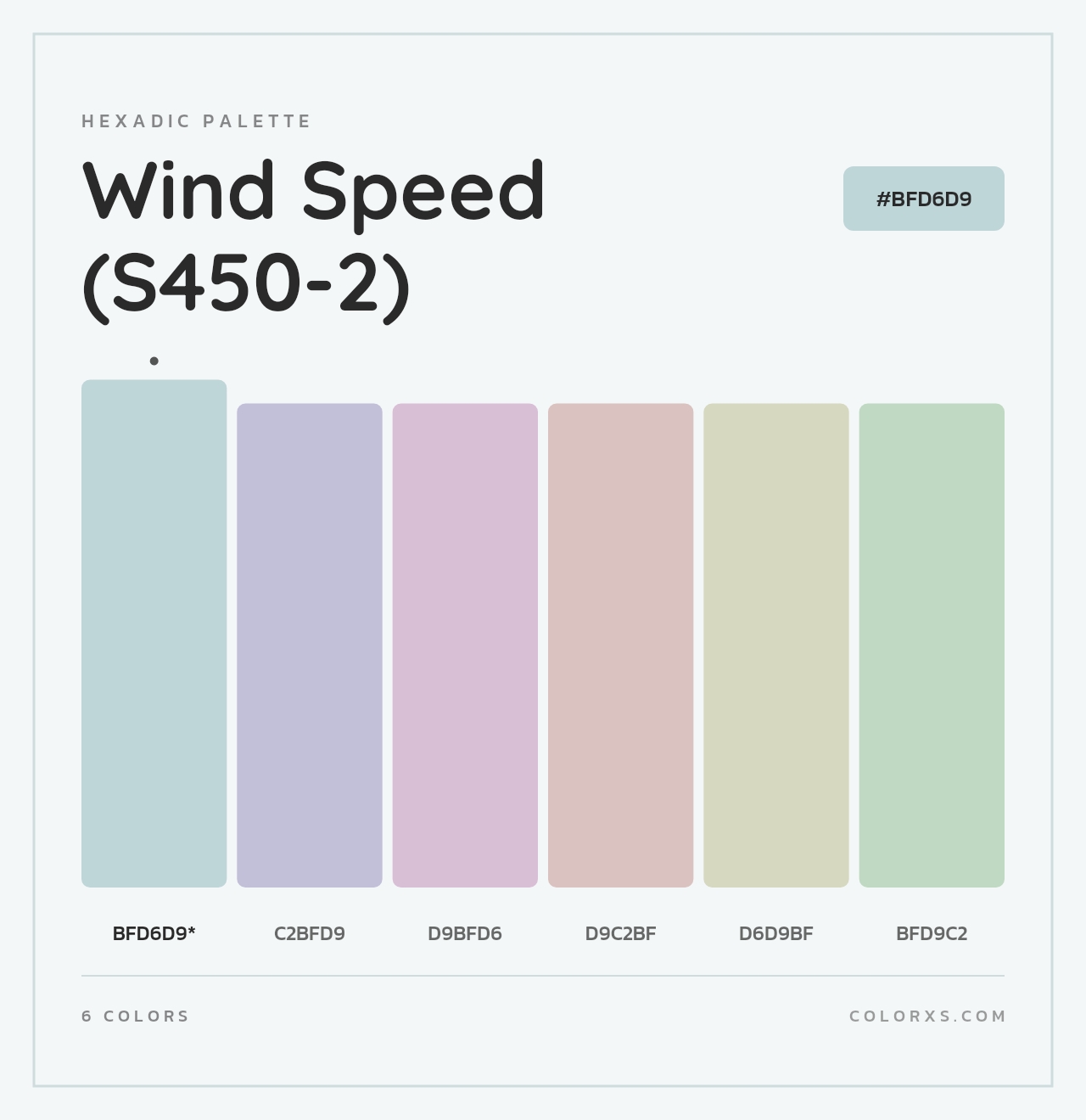 Wind Speed (S450-2) - Hexadic Color Palette