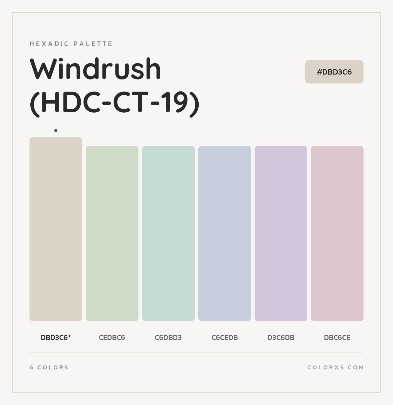 Windrush (HDC-CT-19) - Hexadic Color Palette