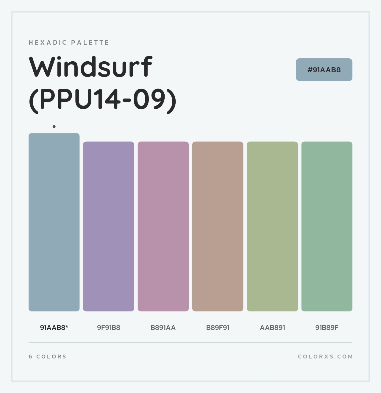 Windsurf (PPU14-09) - Hexadic Color Palette