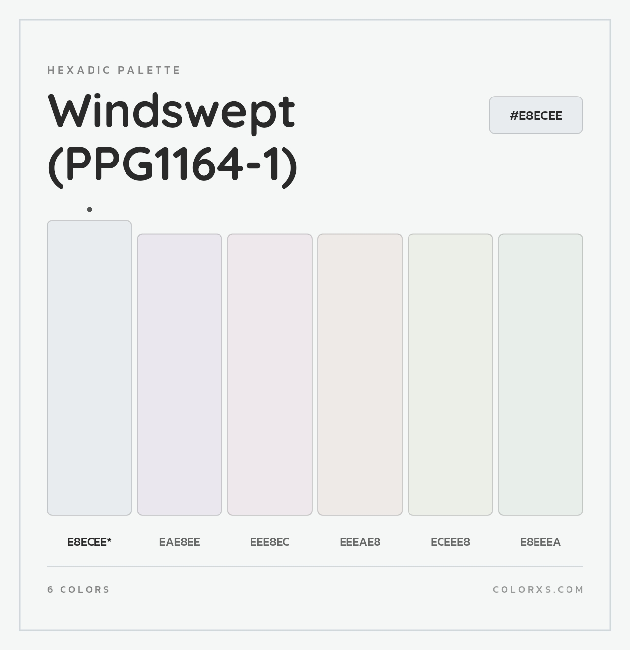 Windswept (PPG1164-1) - Hexadic Color Palette