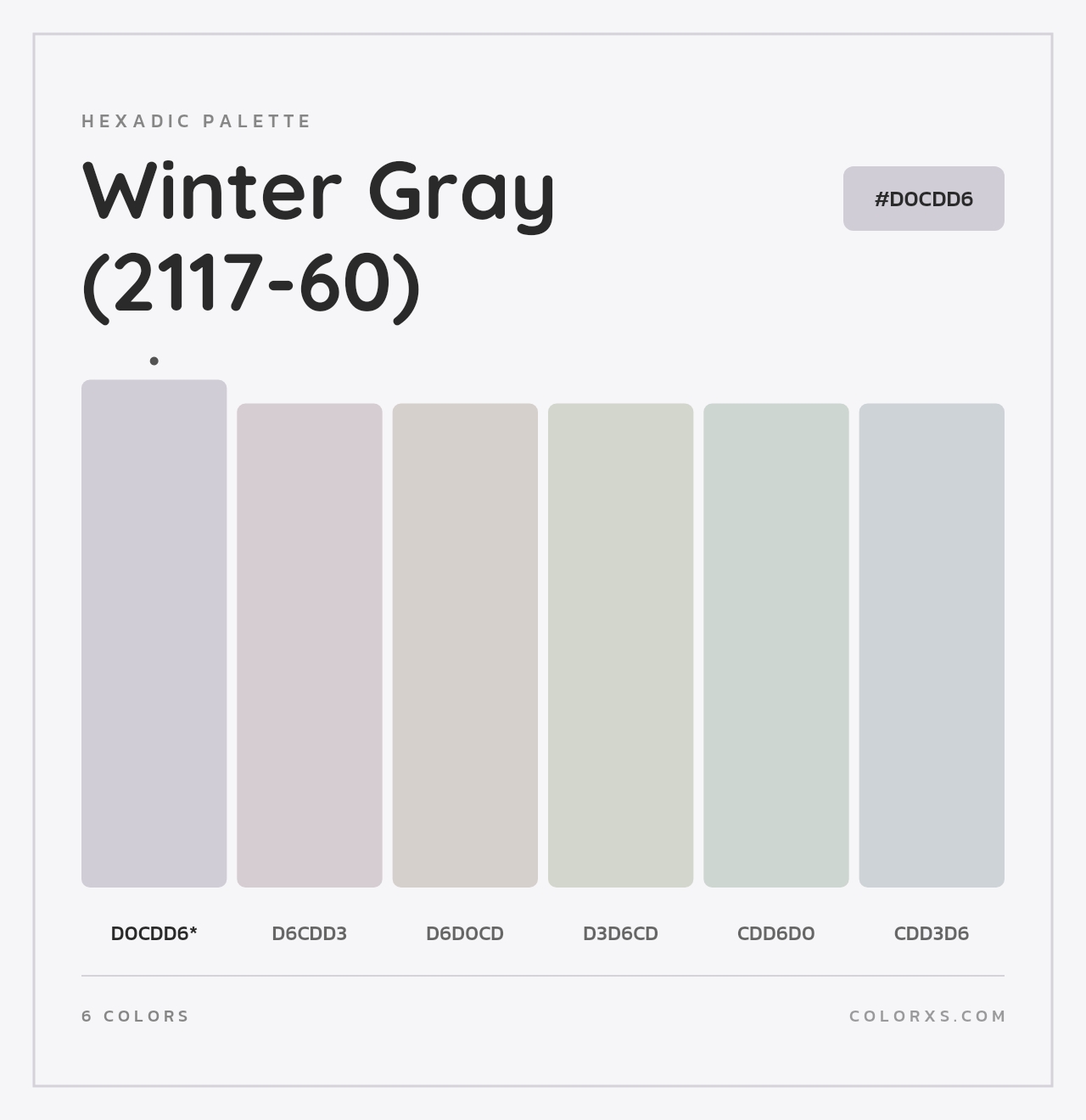 Winter Gray (2117-60) - Hexadic Color Palette