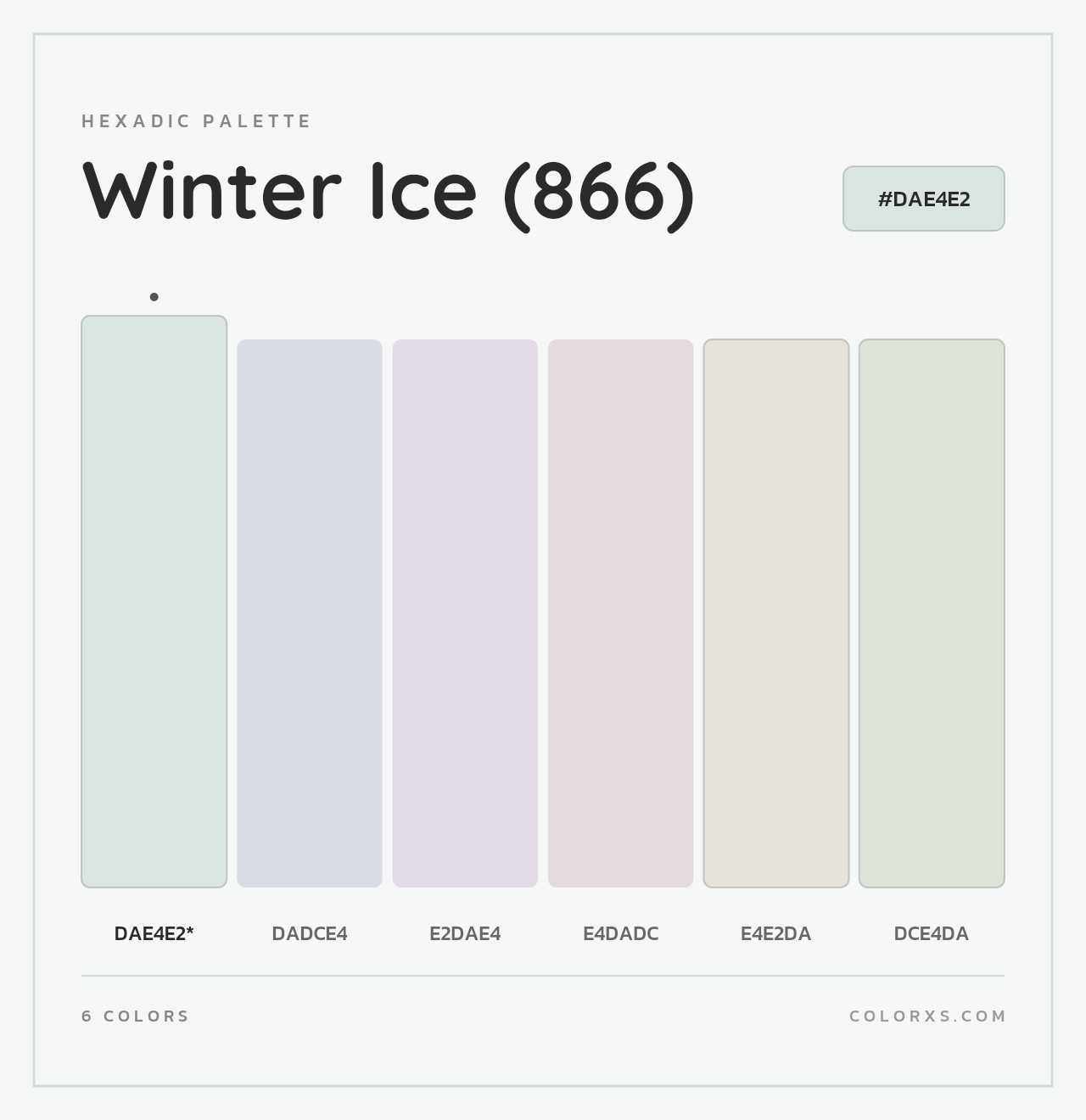 Winter Ice (866) - Hexadic Color Palette