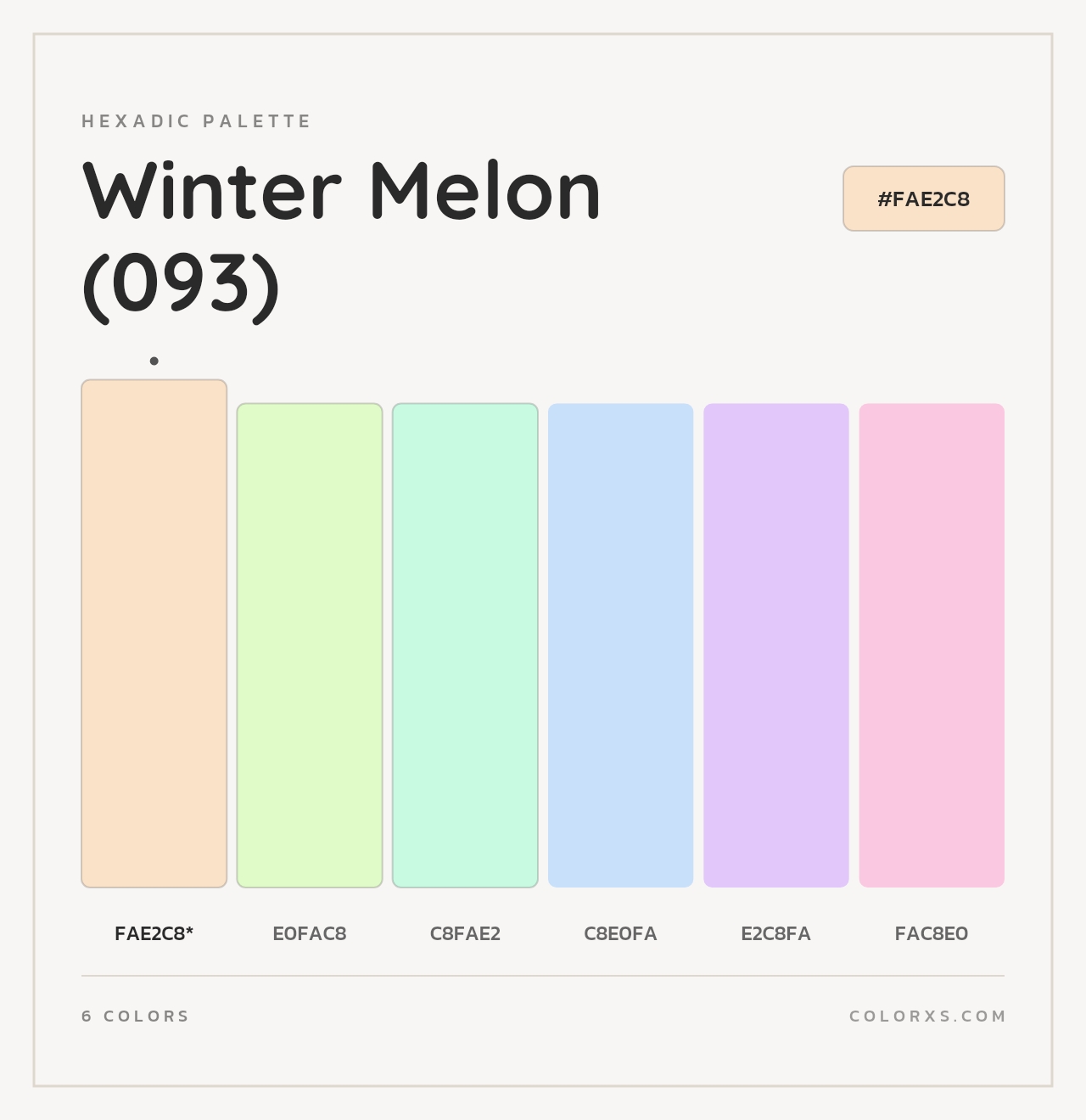 Winter Melon (093) - Hexadic Color Palette