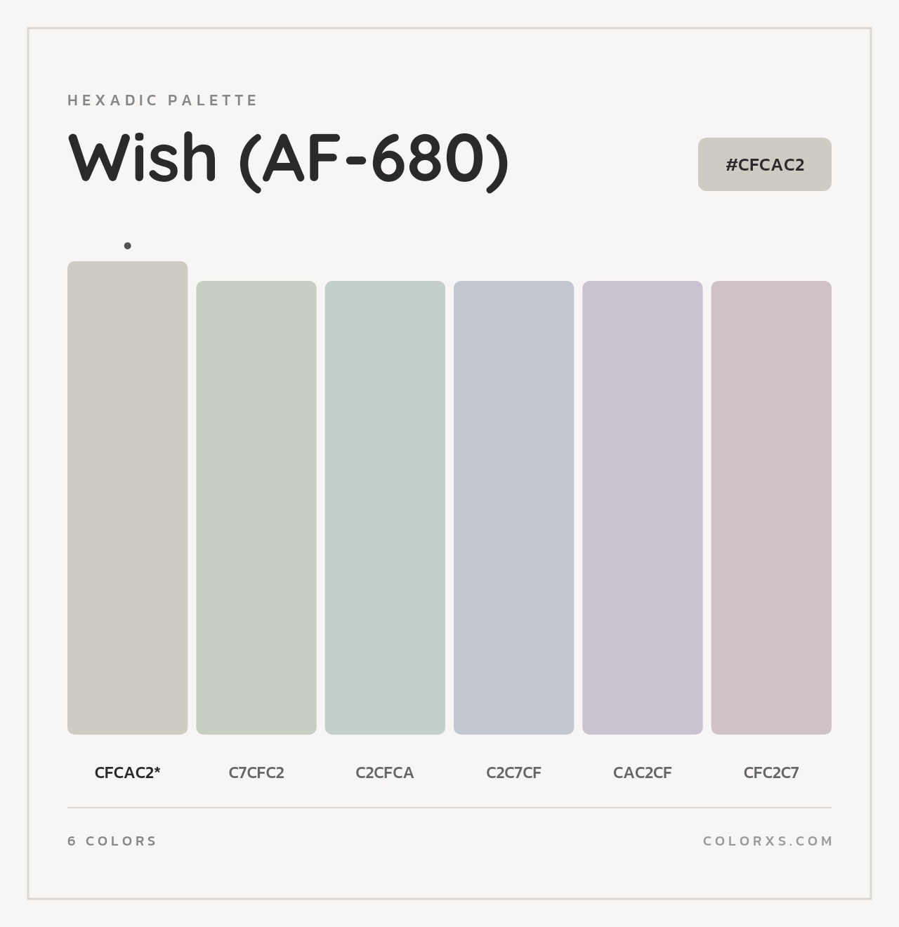 Wish (AF-680) - Hexadic Color Palette