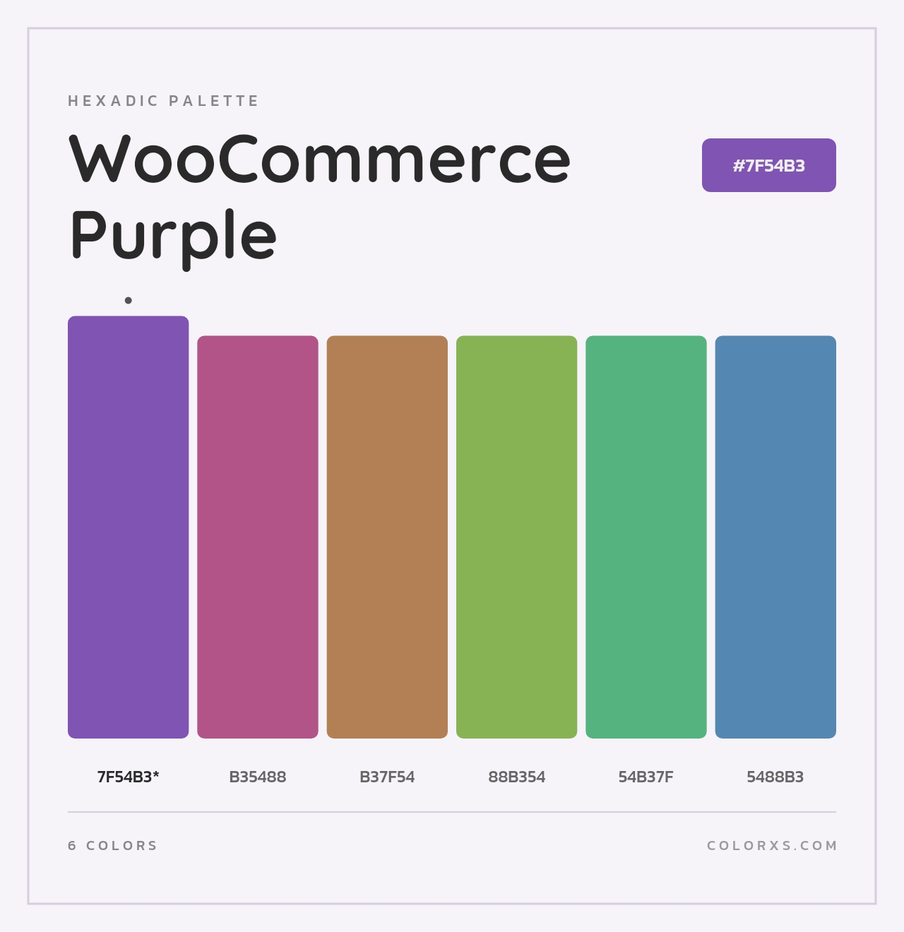 WooCommerce Purple - Hexadic Color Palette