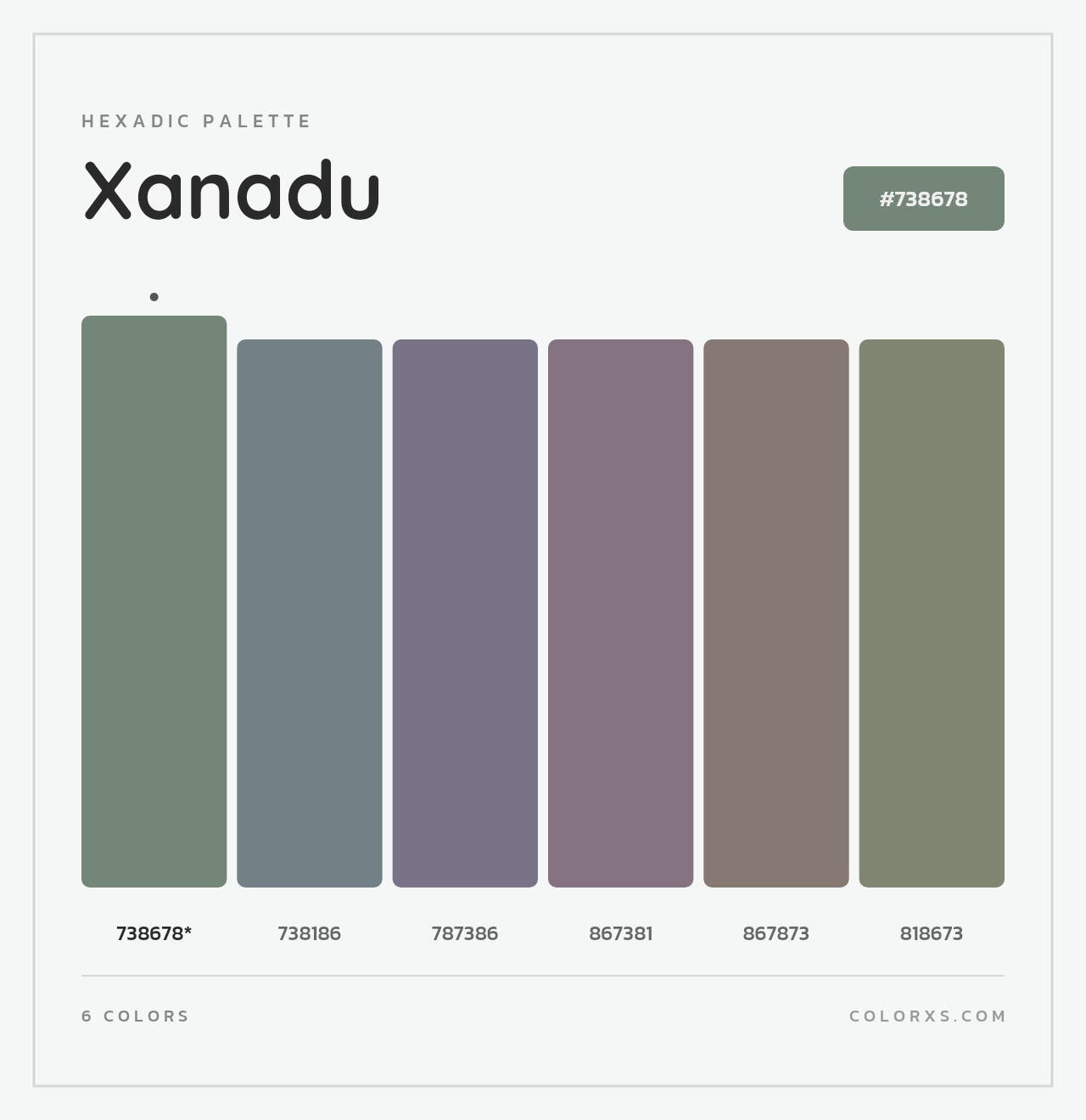 Xanadu - Hexadic Color Palette