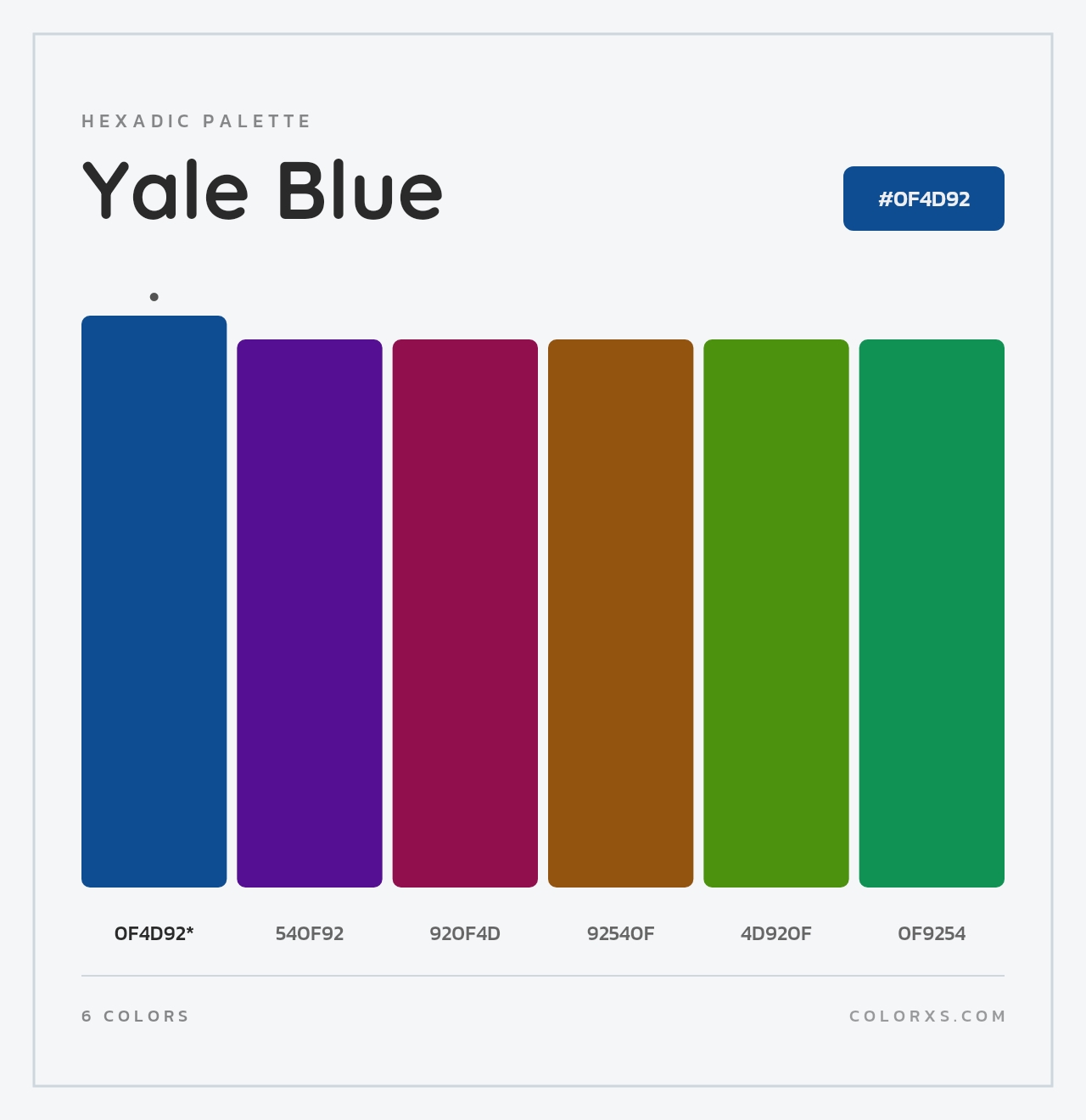 Yale Blue - Hexadic Color Palette